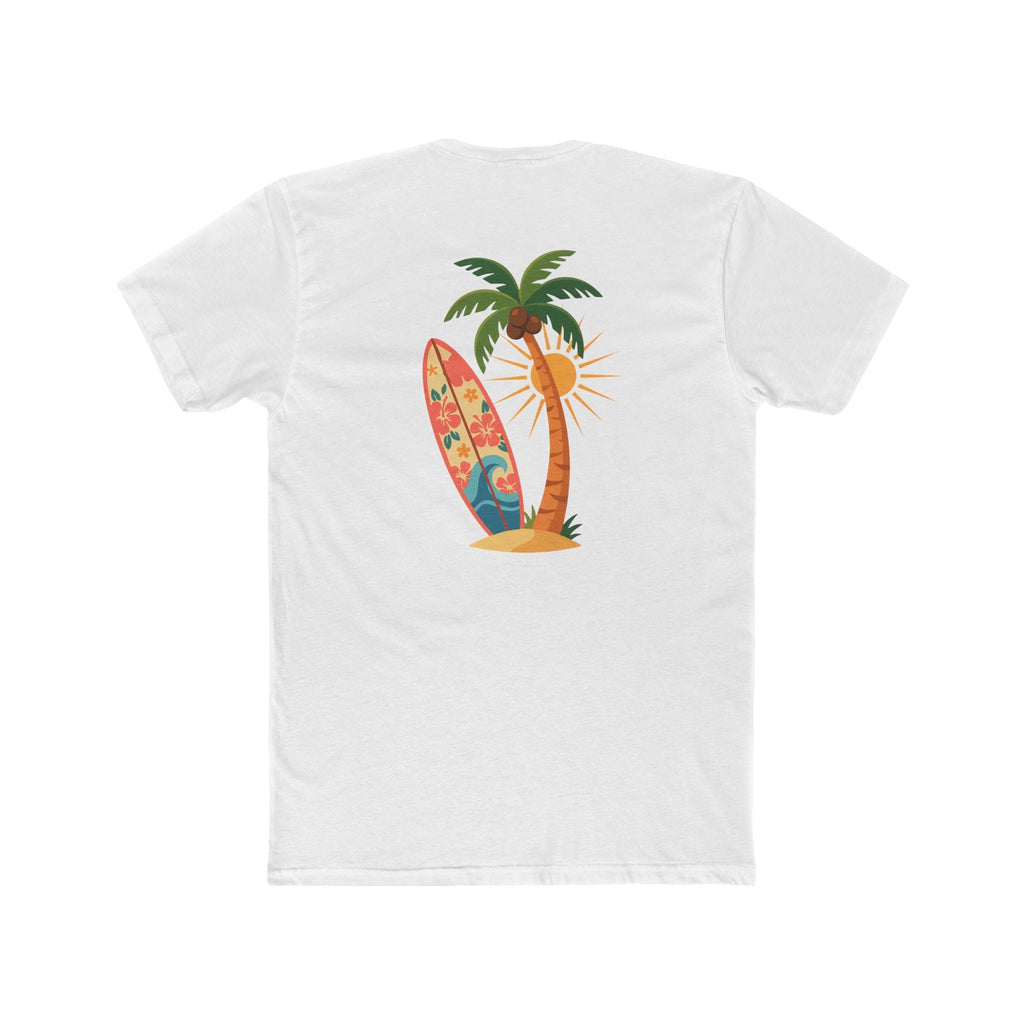 Surf Palm Tree T-Shirt — Tropical Surfboard Beach Tee - Etna Gift