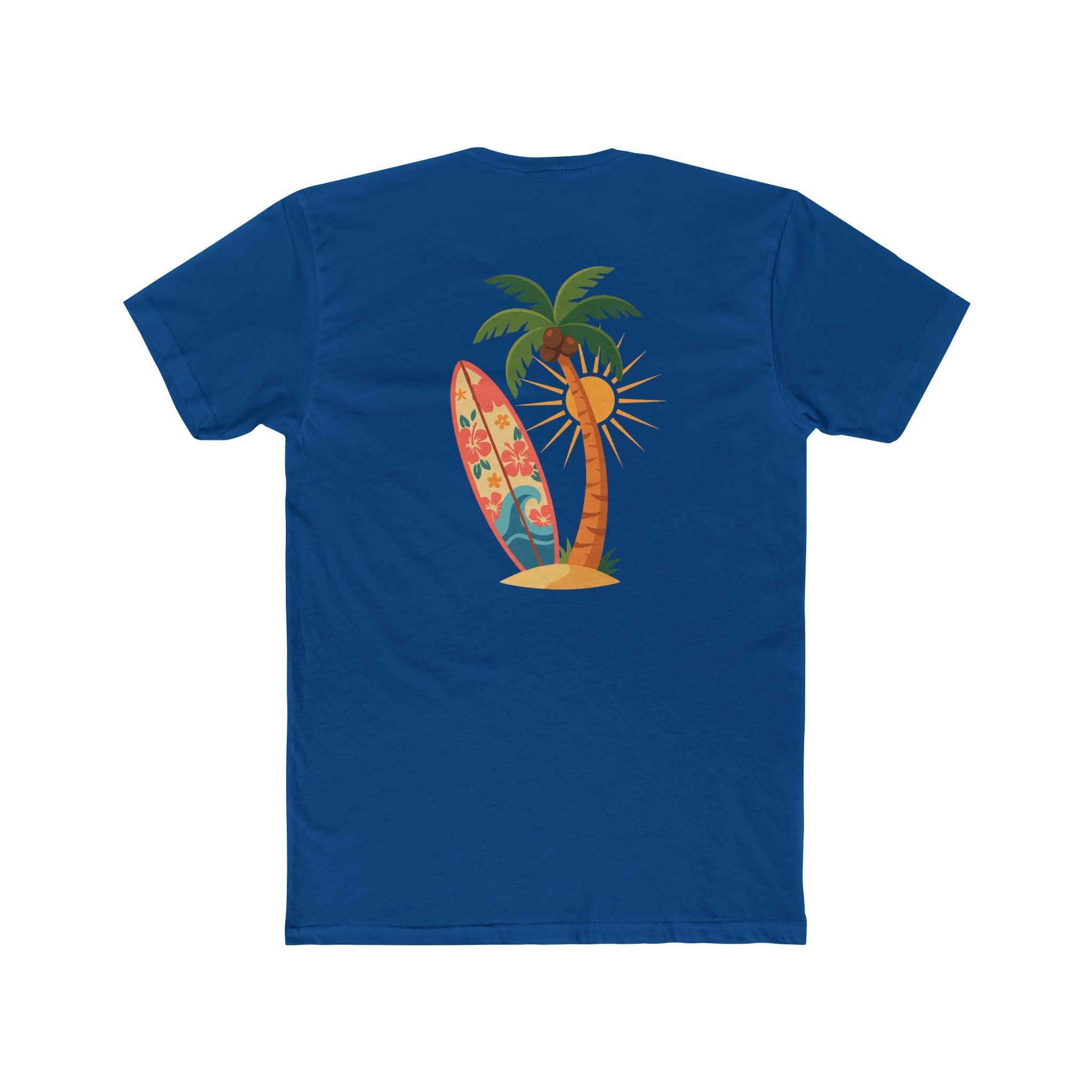 Surf Palm Tree T-Shirt — Tropical Surfboard Beach Tee - Etna Gift