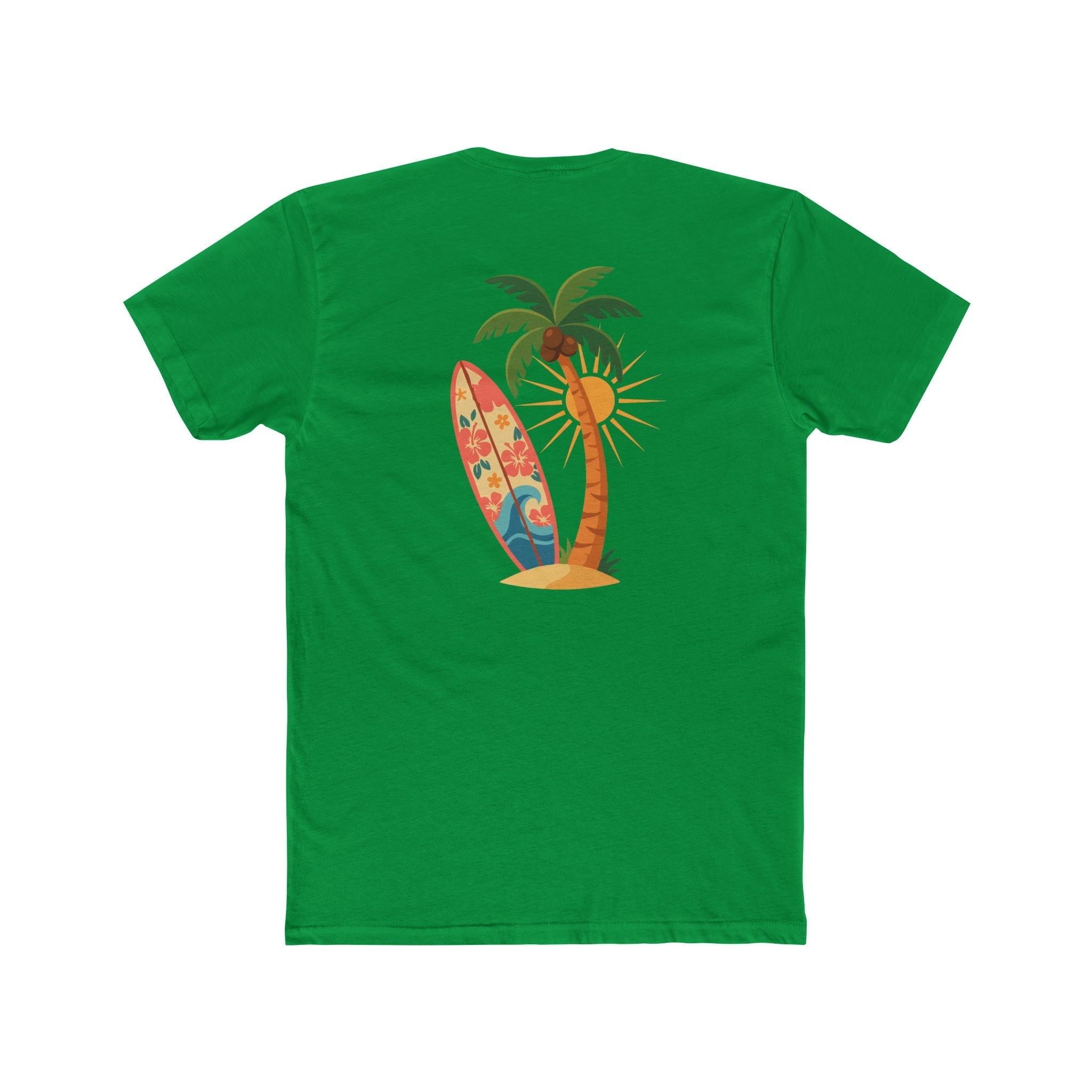 Surf Palm Tree T-Shirt — Tropical Surfboard Beach Tee - Etna Gift