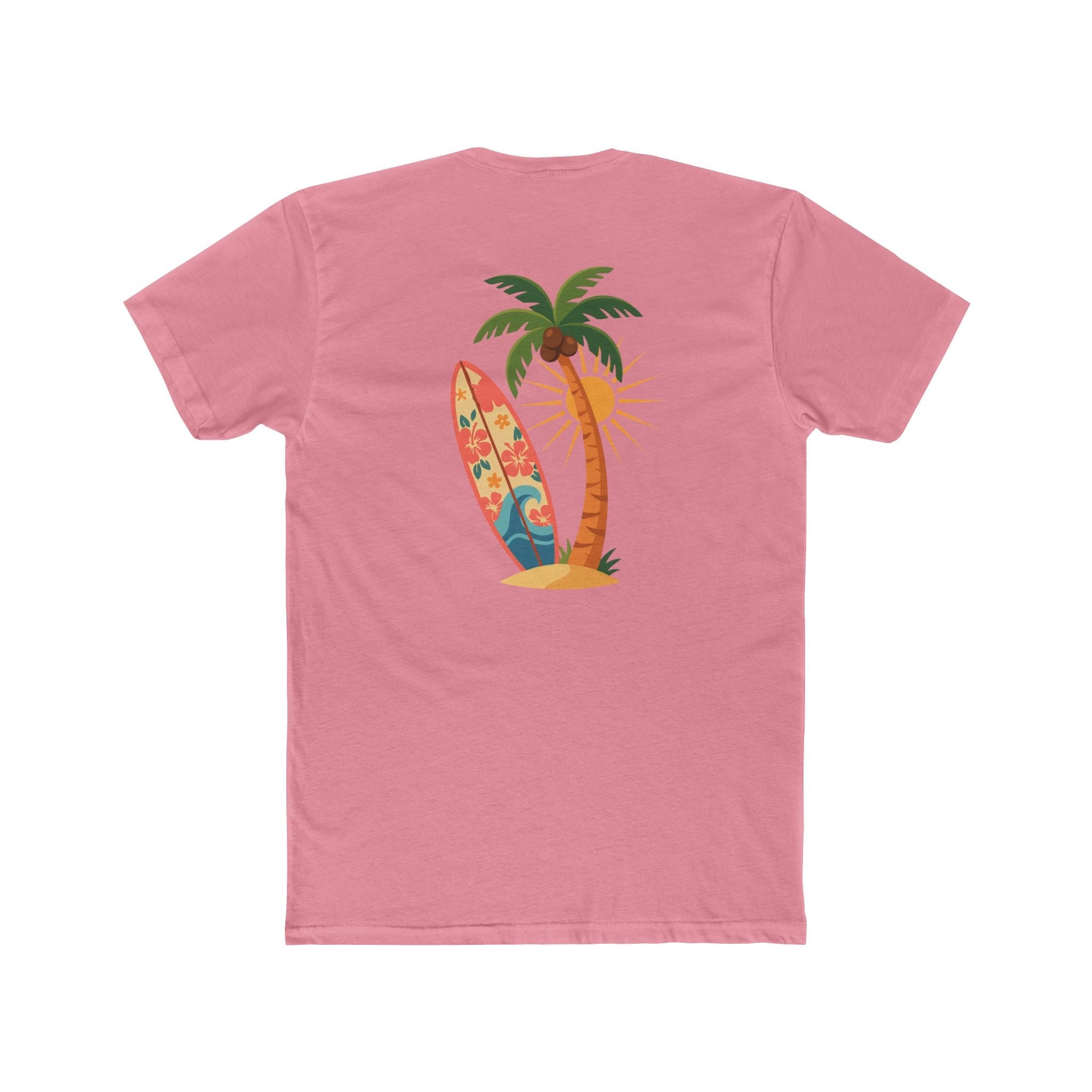 Surf Palm Tree T-Shirt — Tropical Surfboard Beach Tee - Etna Gift