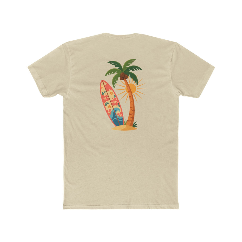 Surf Palm Tree T-Shirt — Tropical Surfboard Beach Tee - Etna Gift
