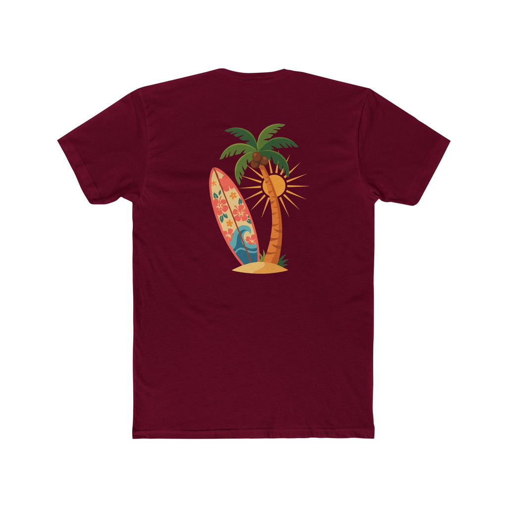 Surf Palm Tree T-Shirt — Tropical Surfboard Beach Tee - Etna Gift