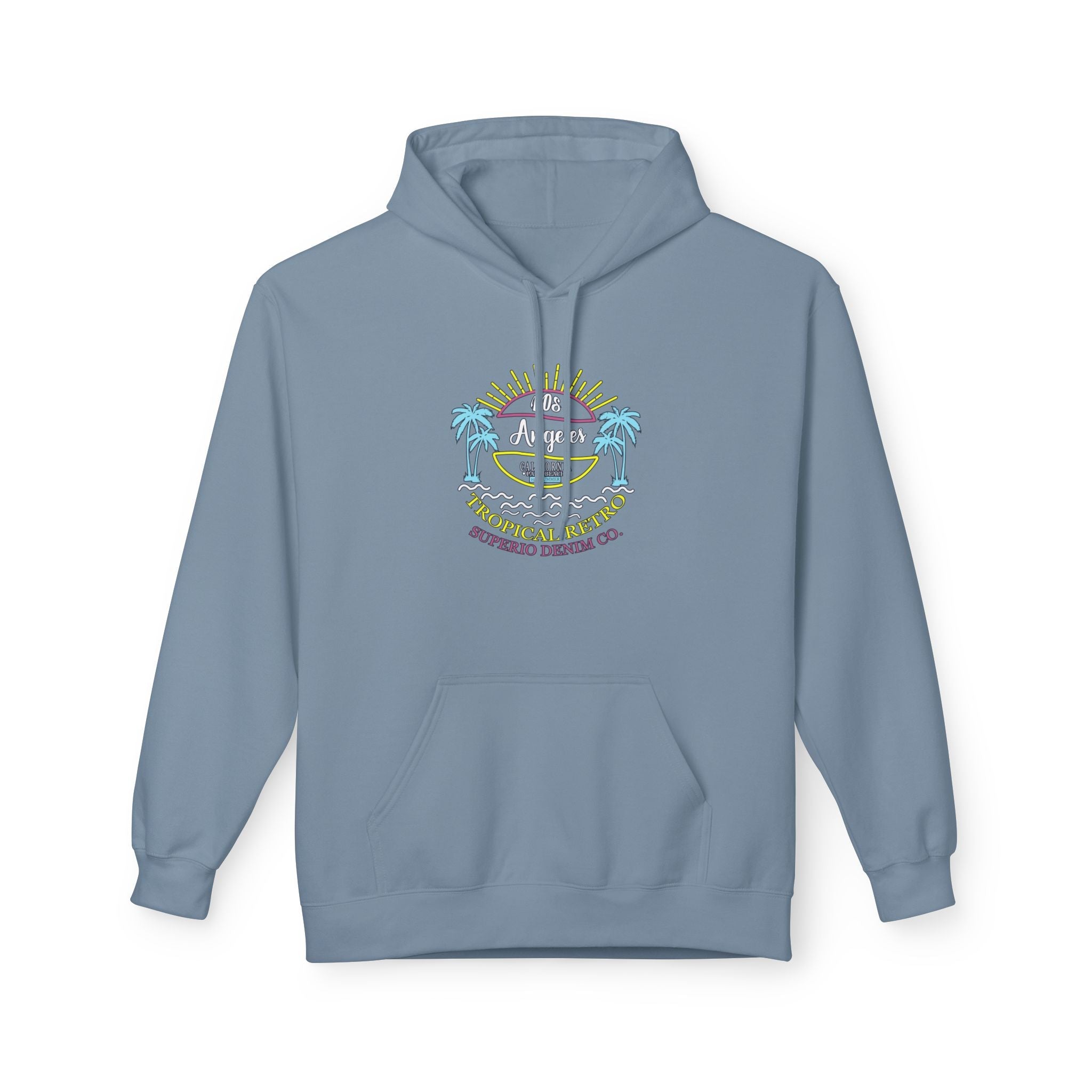 Surf Vibes Hoodie Coastal Palms & Sunset Graphic - Etna Gift