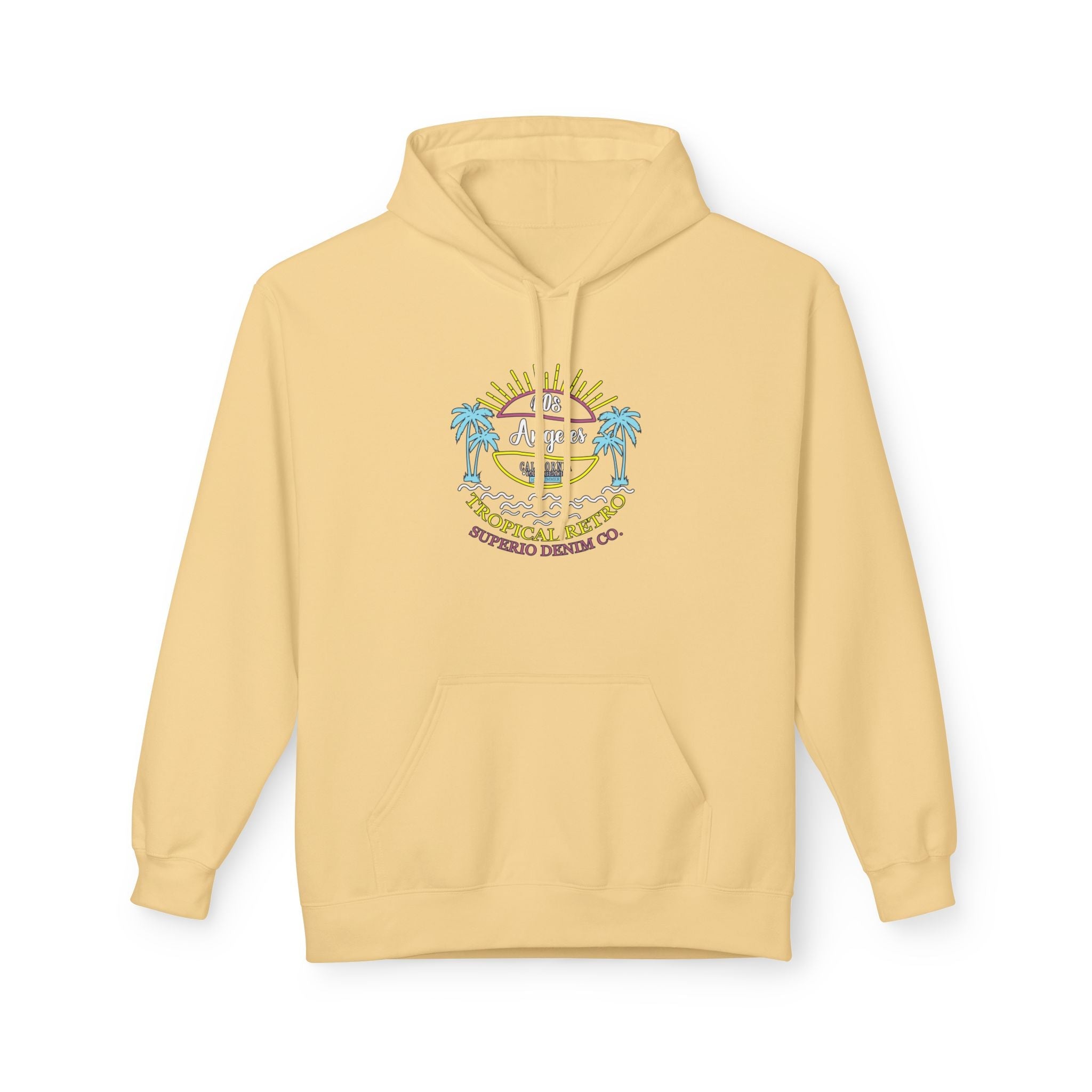 Surf Vibes Hoodie Coastal Palms & Sunset Graphic - Etna Gift