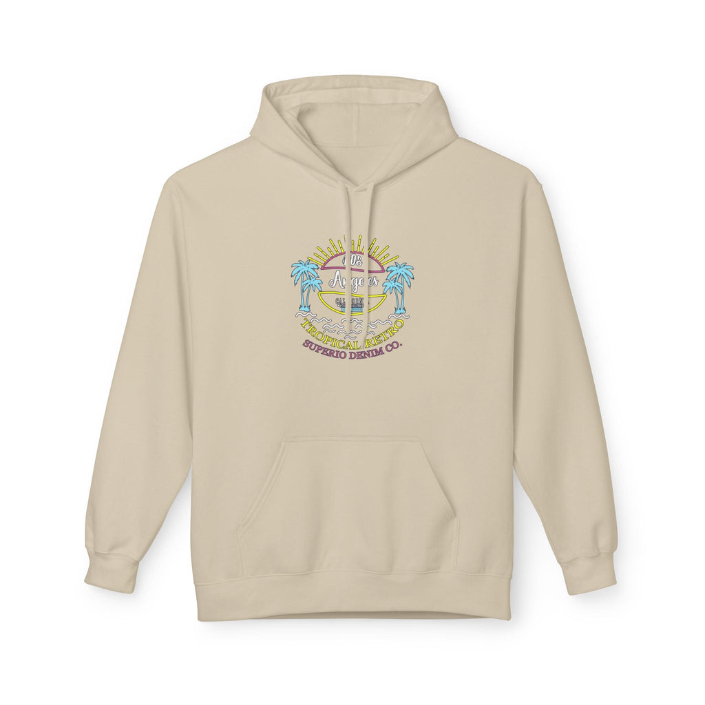 Surf Vibes Hoodie Coastal Palms & Sunset Graphic - Etna Gift