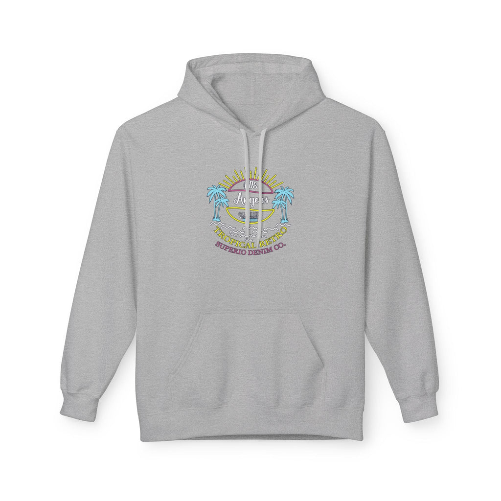 Surf Vibes Hoodie Coastal Palms & Sunset Graphic - Etna Gift