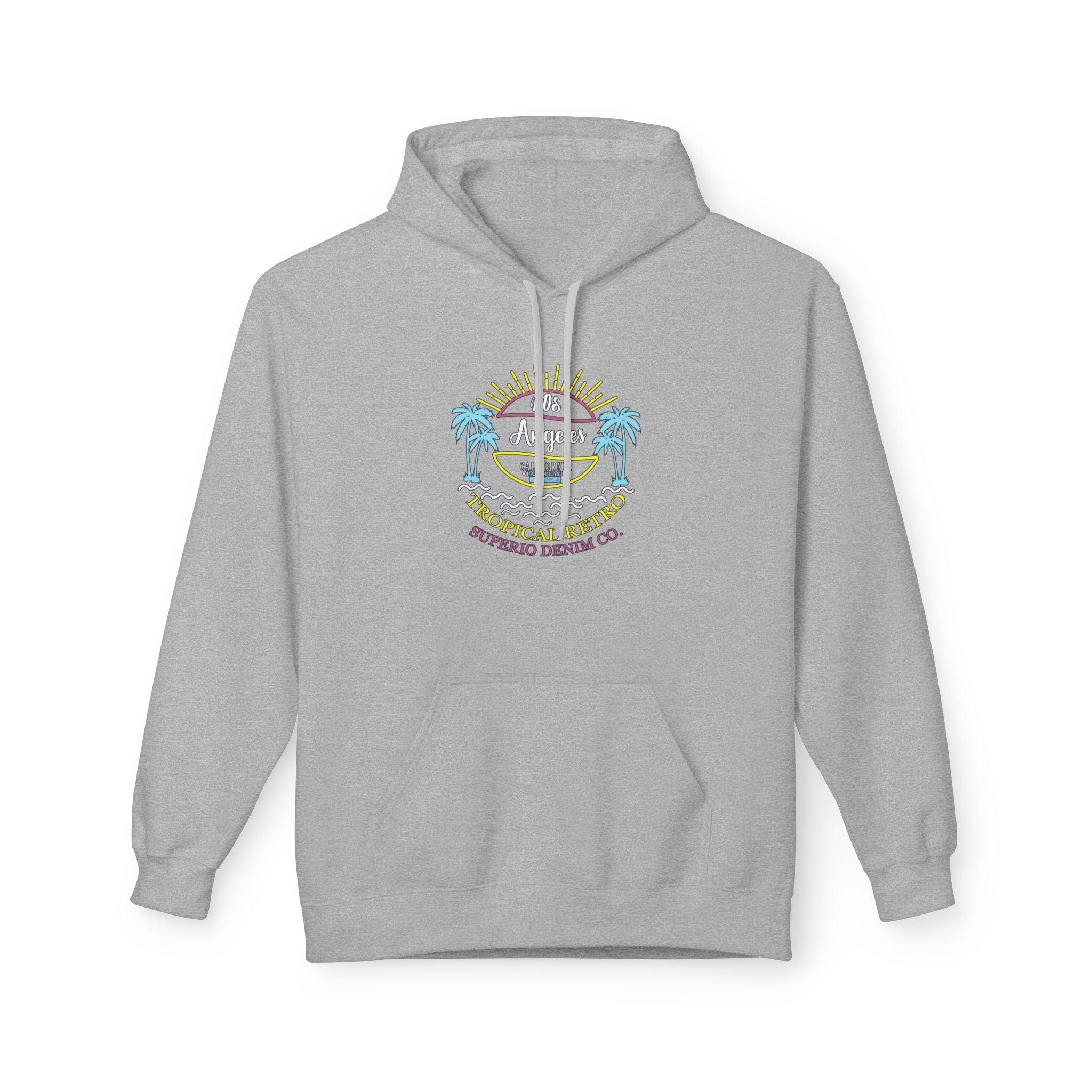 Surf Vibes Hoodie Coastal Palms & Sunset Graphic - Etna Gift