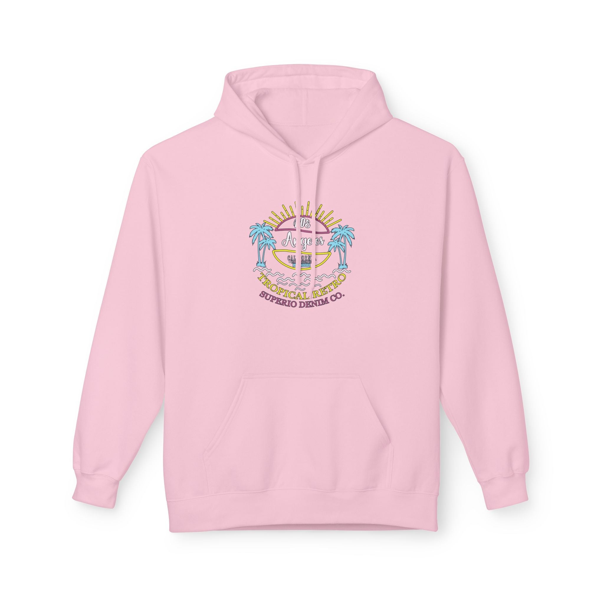 Surf Vibes Hoodie Coastal Palms & Sunset Graphic - Etna Gift