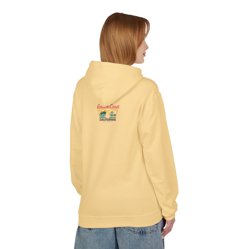 Surf Vibes Hoodie Coastal Palms & Sunset Graphic - Etna Gift