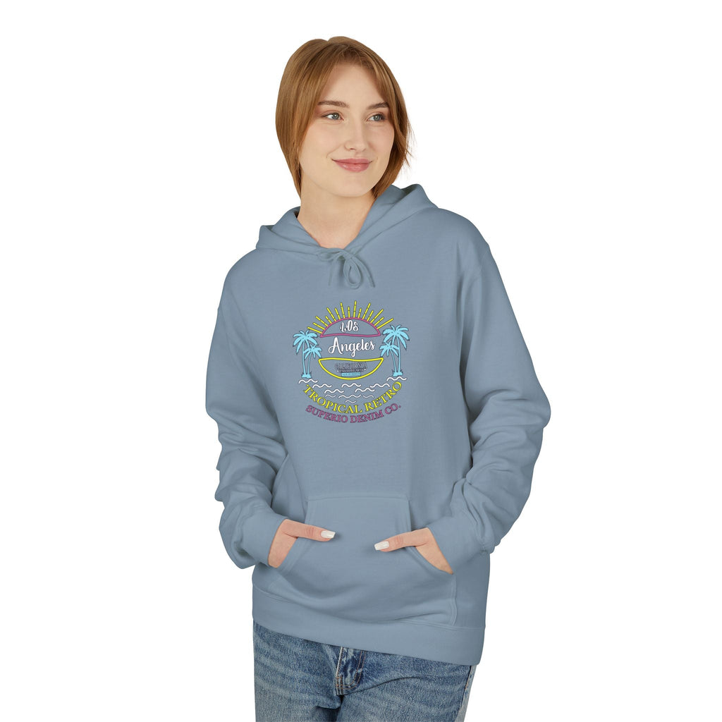 Surf Vibes Hoodie Coastal Palms & Sunset Graphic - Etna Gift