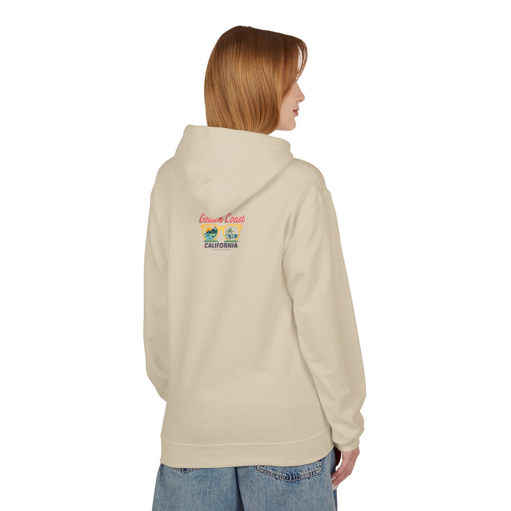 Surf Vibes Hoodie Coastal Palms & Sunset Graphic - Etna Gift