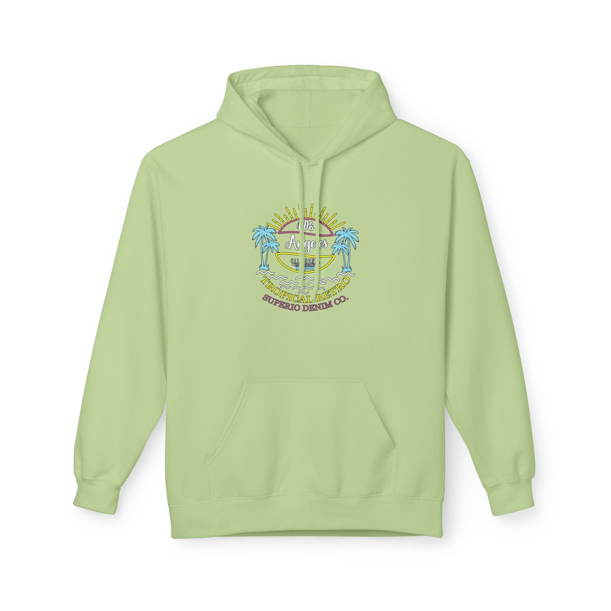 Surf Vibes Hoodie Coastal Palms & Sunset Graphic - Etna Gift