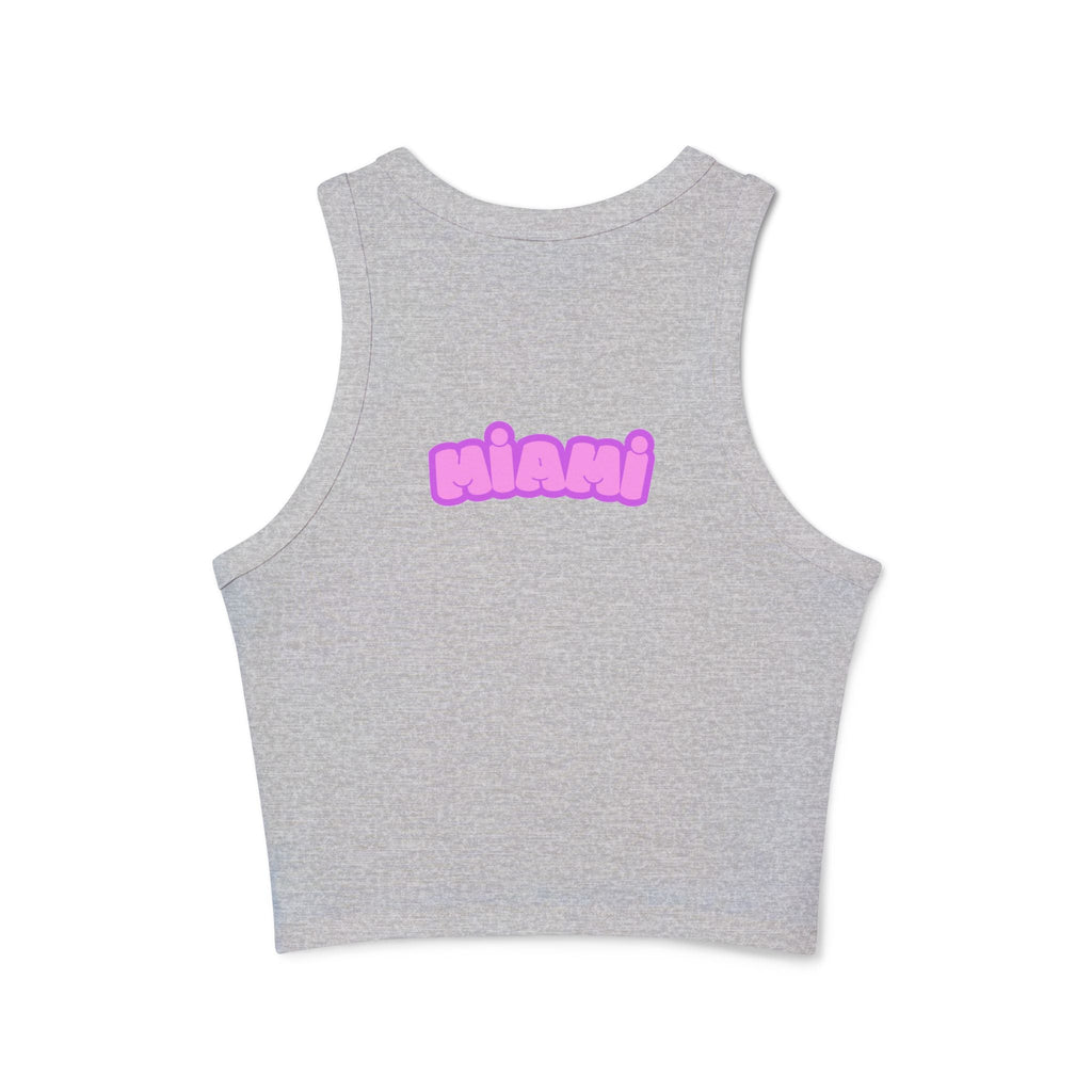 Surfboard Graphic Racer Tank Top — "Miami" Cute Beach Vibes - Etna Gift
