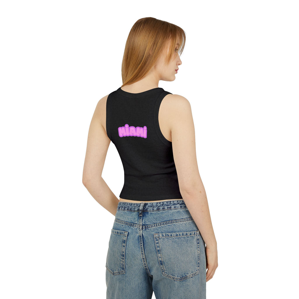 Surfboard Graphic Racer Tank Top — "Miami" Cute Beach Vibes - Etna Gift