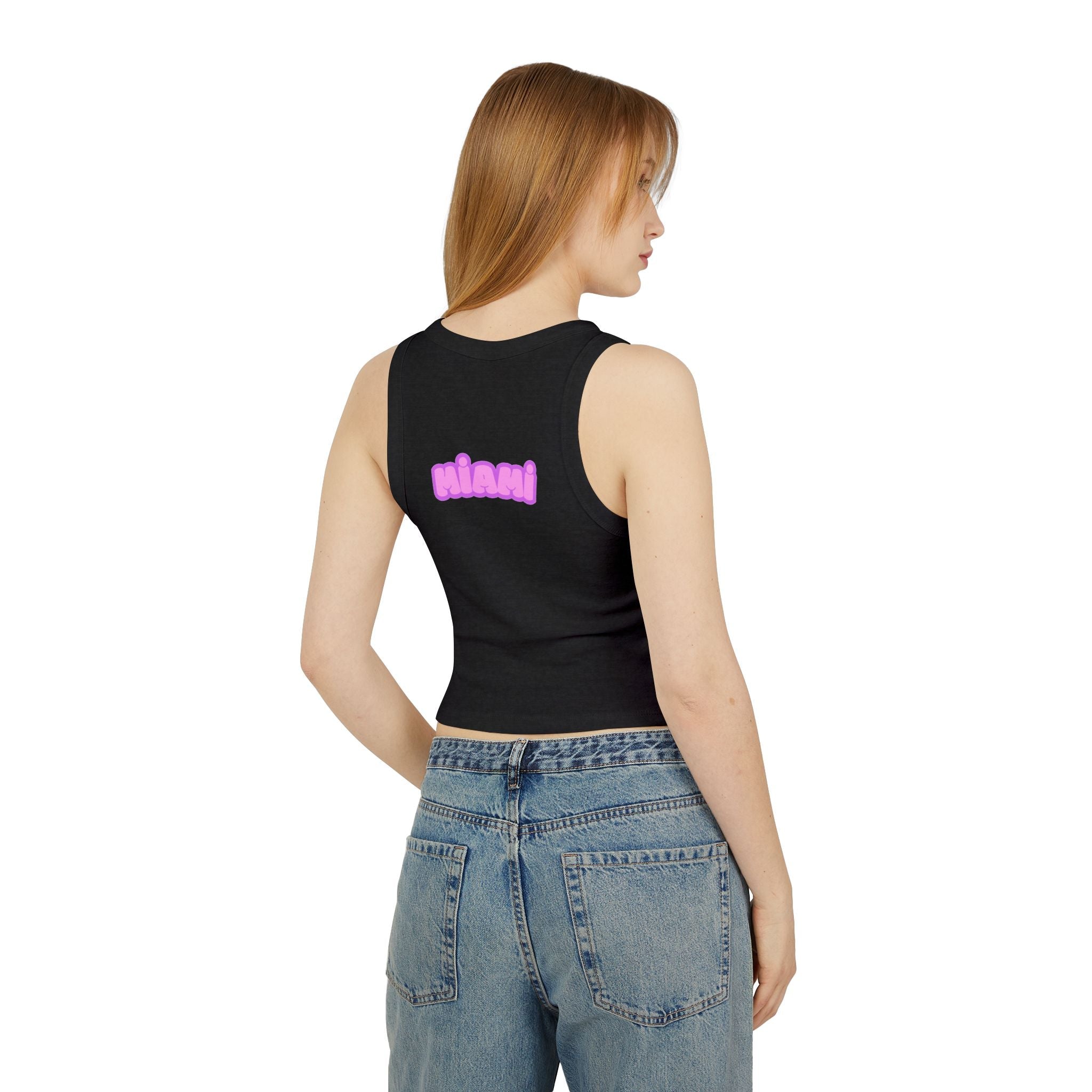 Surfboard Graphic Racer Tank Top — "Miami" Cute Beach Vibes - Etna Gift