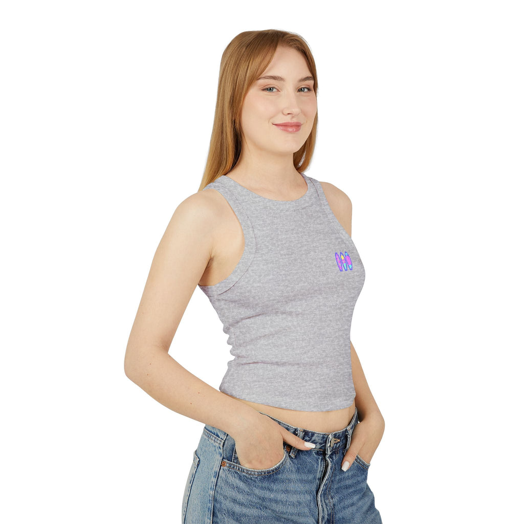 Surfboard Graphic Racer Tank Top — "Miami" Cute Beach Vibes - Etna Gift