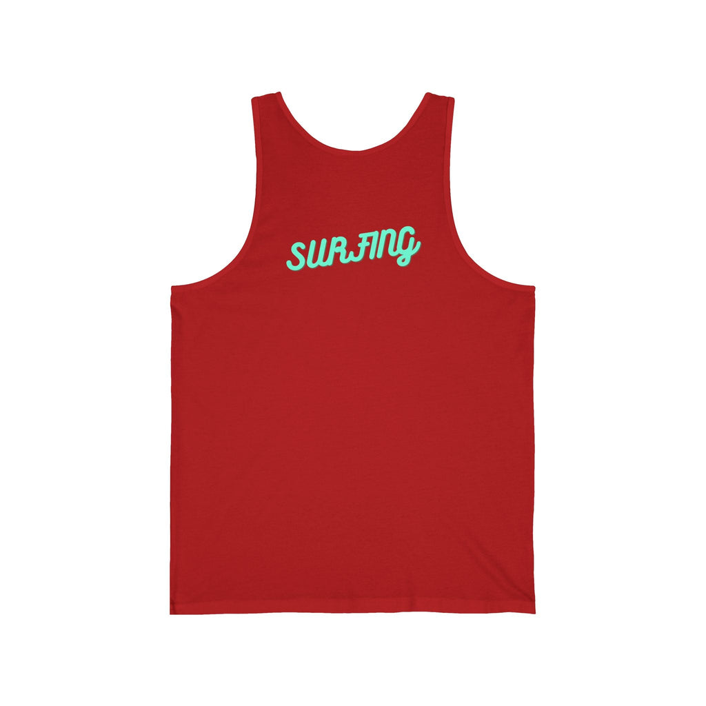 Surfboard Graphic Tank Top Tropical Sunset Surfing Design - Etna Gift