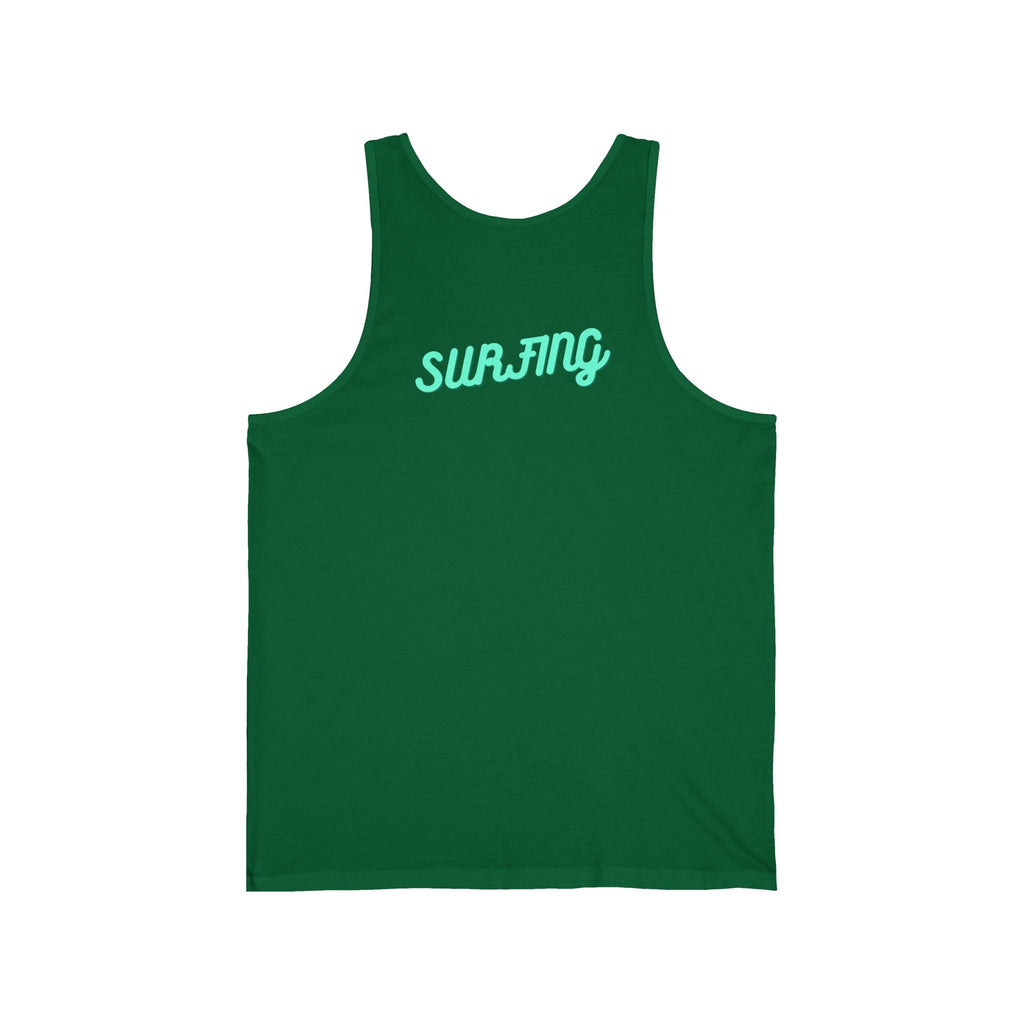 Surfboard Graphic Tank Top Tropical Sunset Surfing Design - Etna Gift