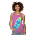 Surfboard Palm Tank Top Tropical Surfing Beach Vibes - Etna Gift