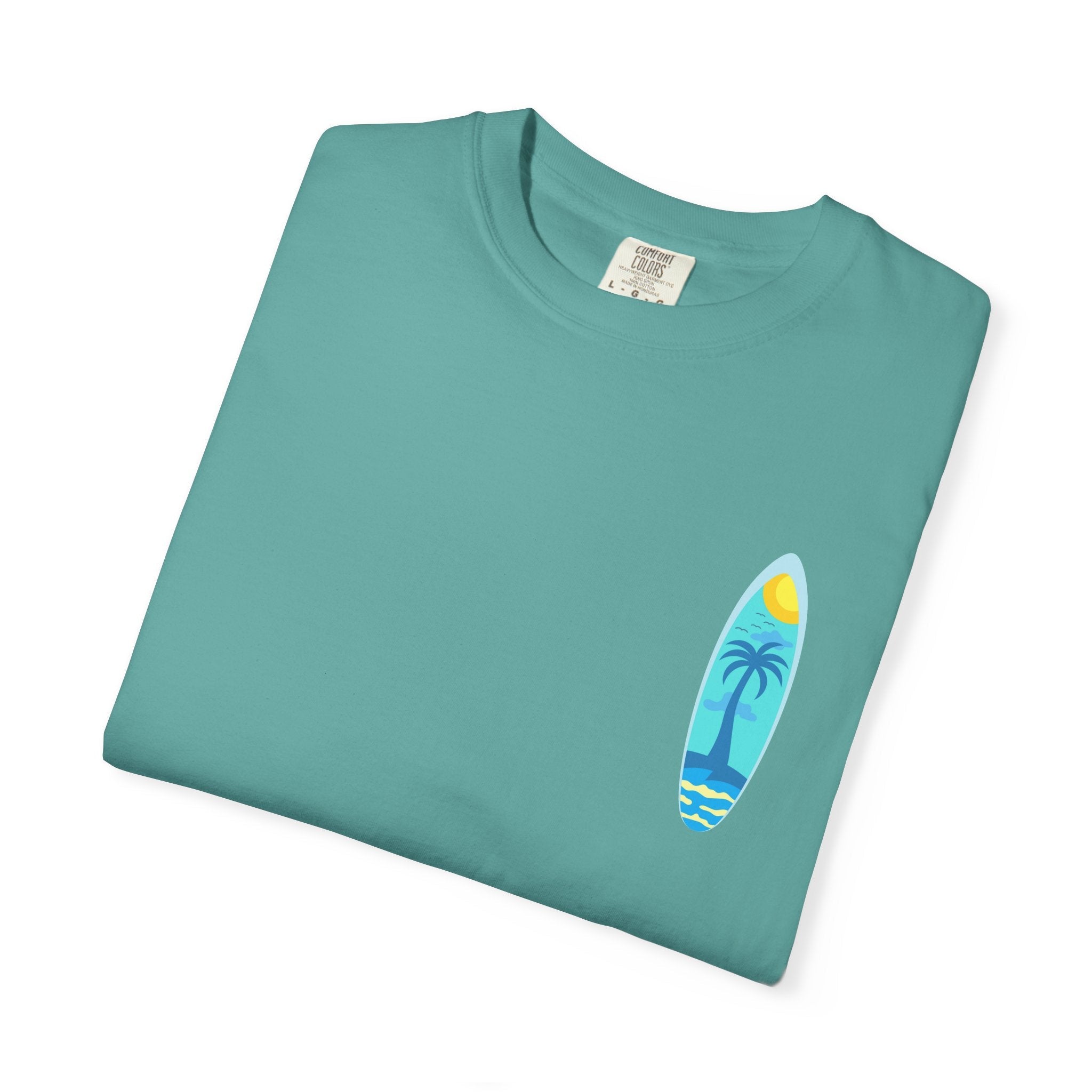 Surfing Graphic T-Shirt Tropical Surfboard Design - Etna Gift