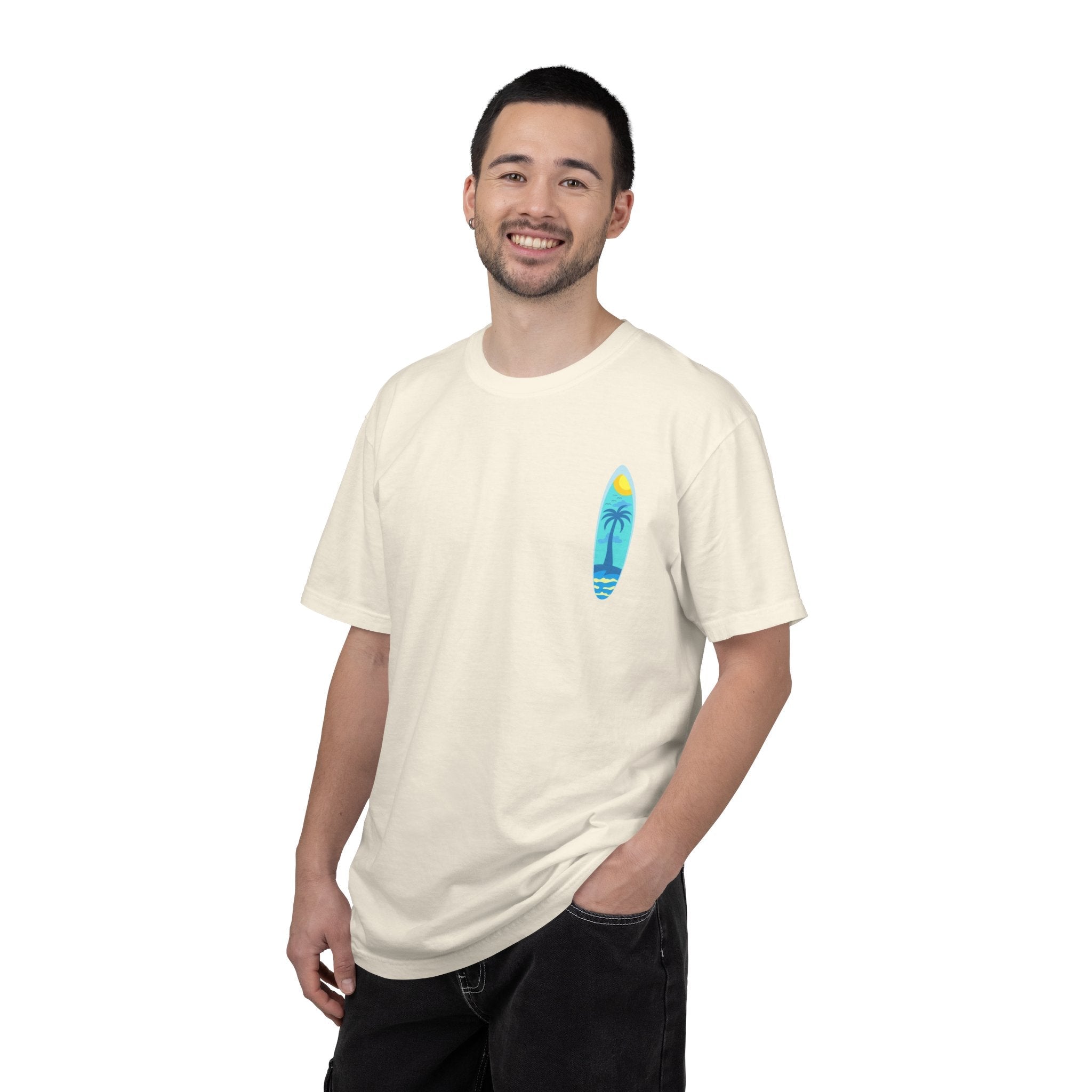 Surfing Graphic T-Shirt Tropical Surfboard Design - Etna Gift