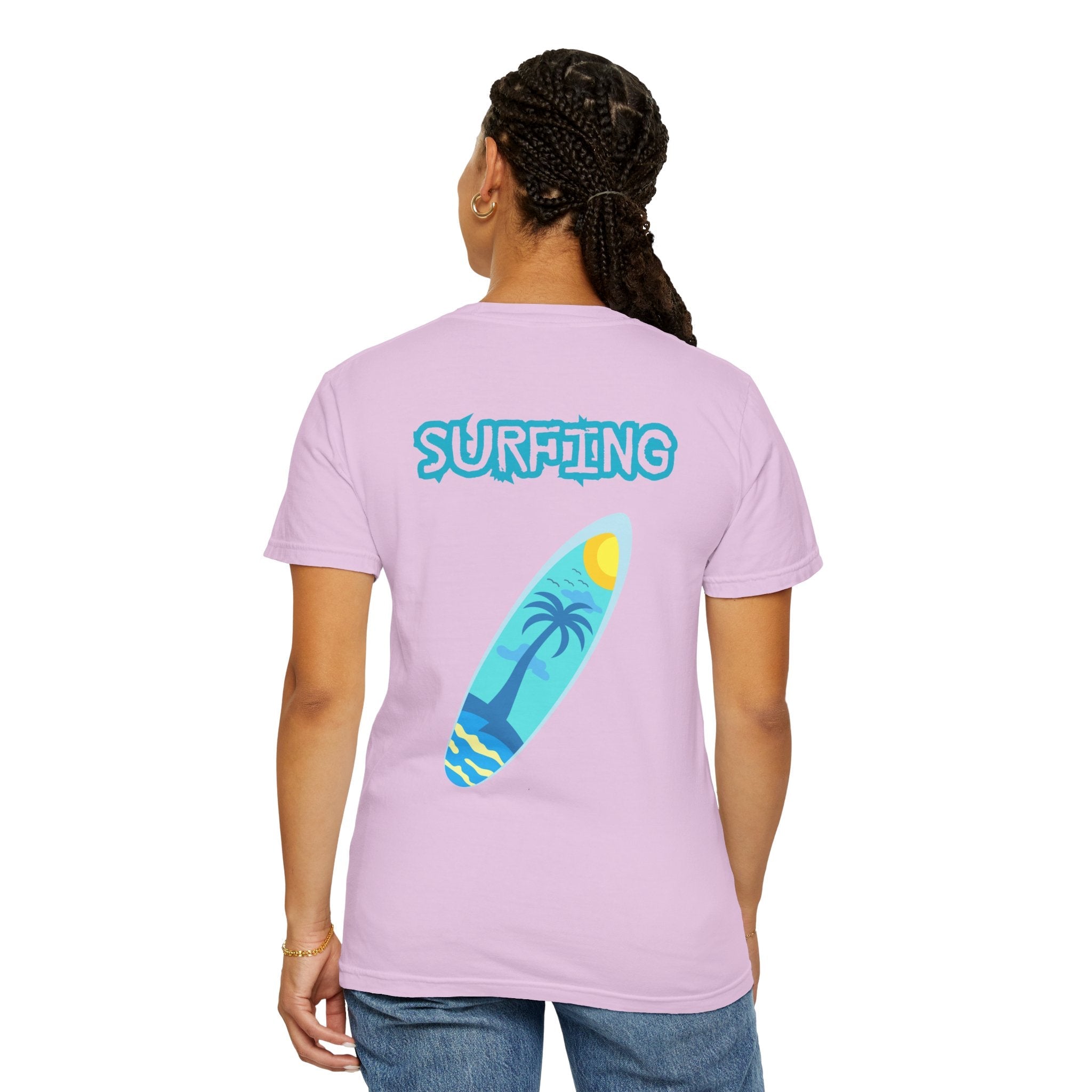 Surfing Graphic T-Shirt Tropical Surfboard Design - Etna Gift
