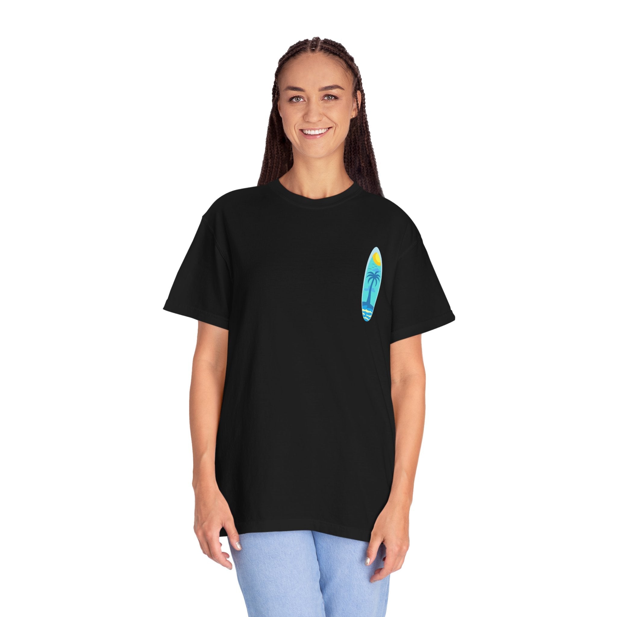 Surfing Graphic T-Shirt Tropical Surfboard Design - Etna Gift