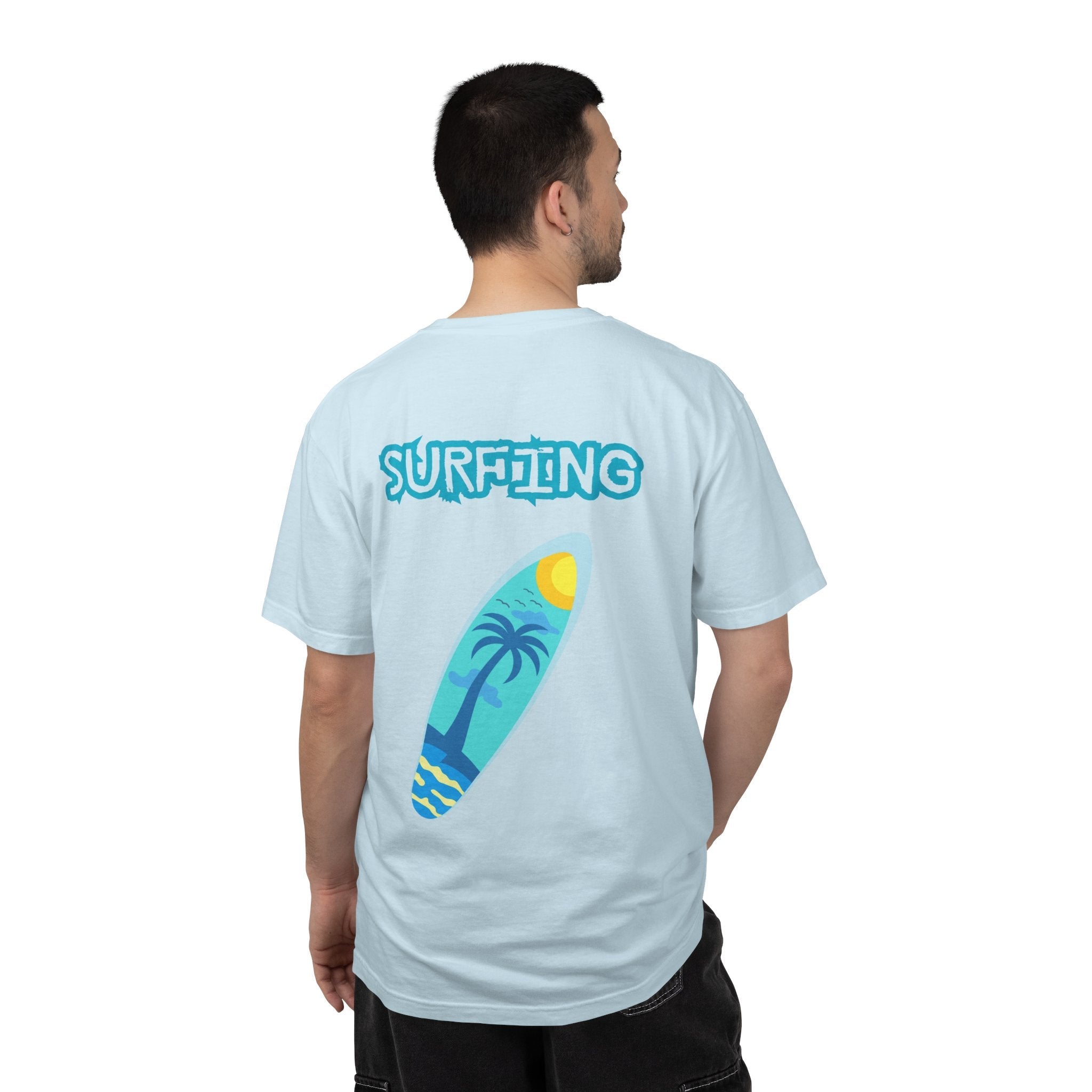 Surfing Graphic T-Shirt Tropical Surfboard Design - Etna Gift
