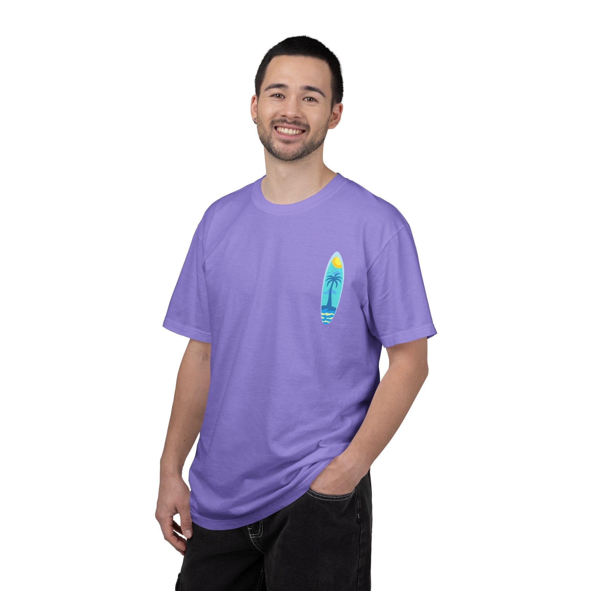 Surfing Graphic T-Shirt Tropical Surfboard Design - Etna Gift