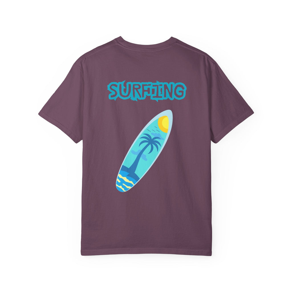 Surfing Graphic T-Shirt Tropical Surfboard Design - Etna Gift