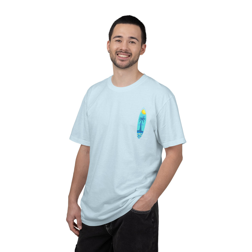 Surfing Graphic T-Shirt Tropical Surfboard Design - Etna Gift