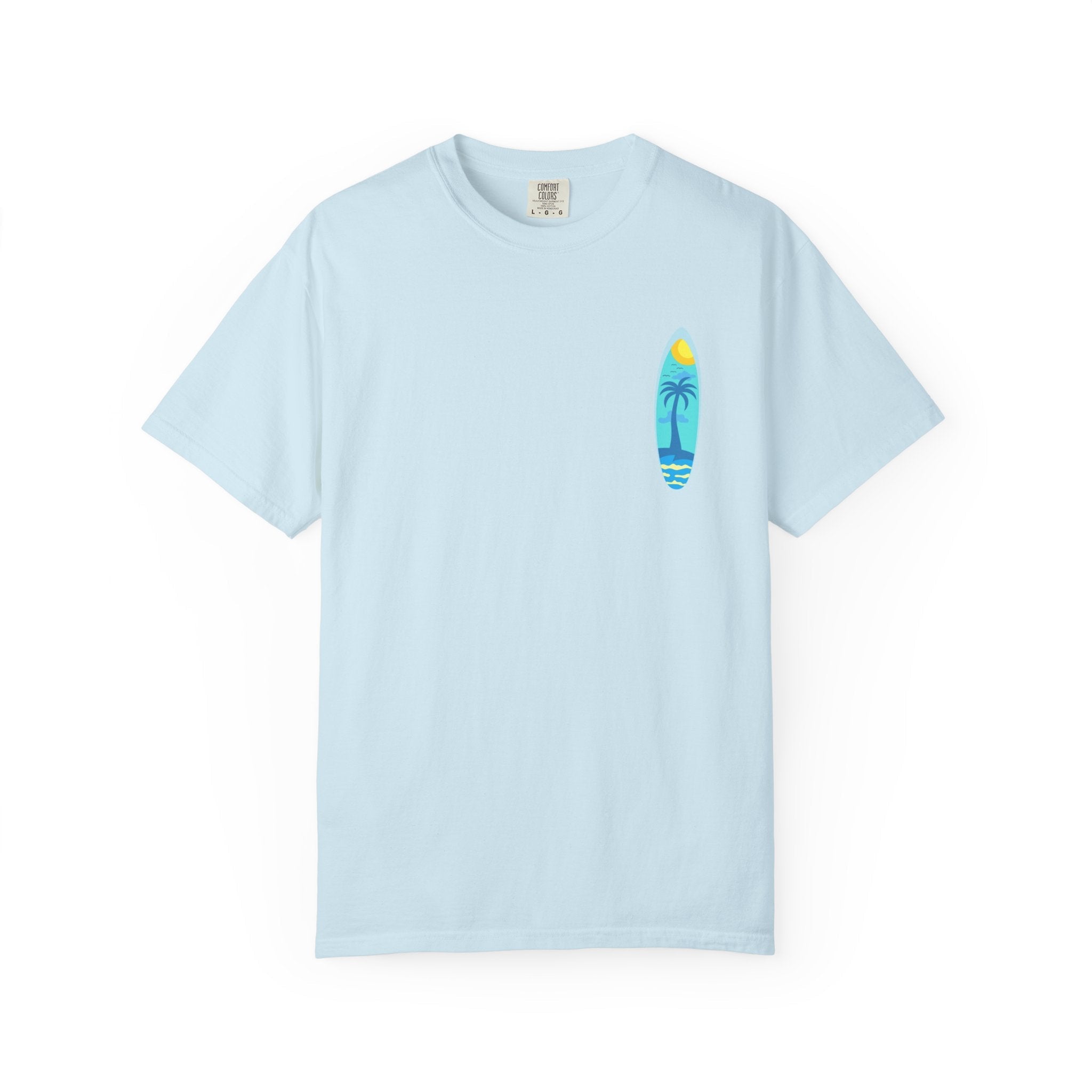 Surfing Graphic T-Shirt Tropical Surfboard Design - Etna Gift