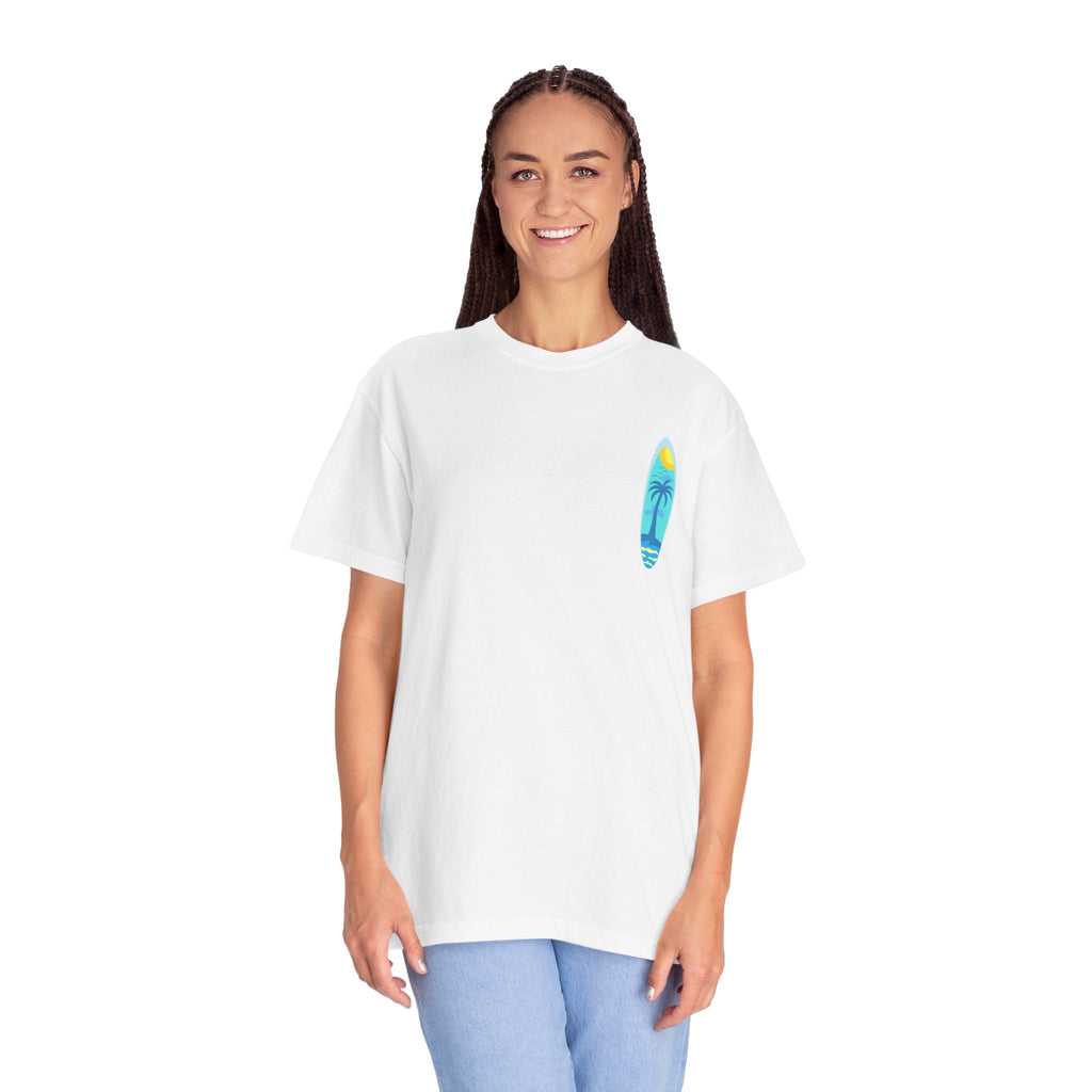 Surfing Graphic T-Shirt Tropical Surfboard Design - Etna Gift