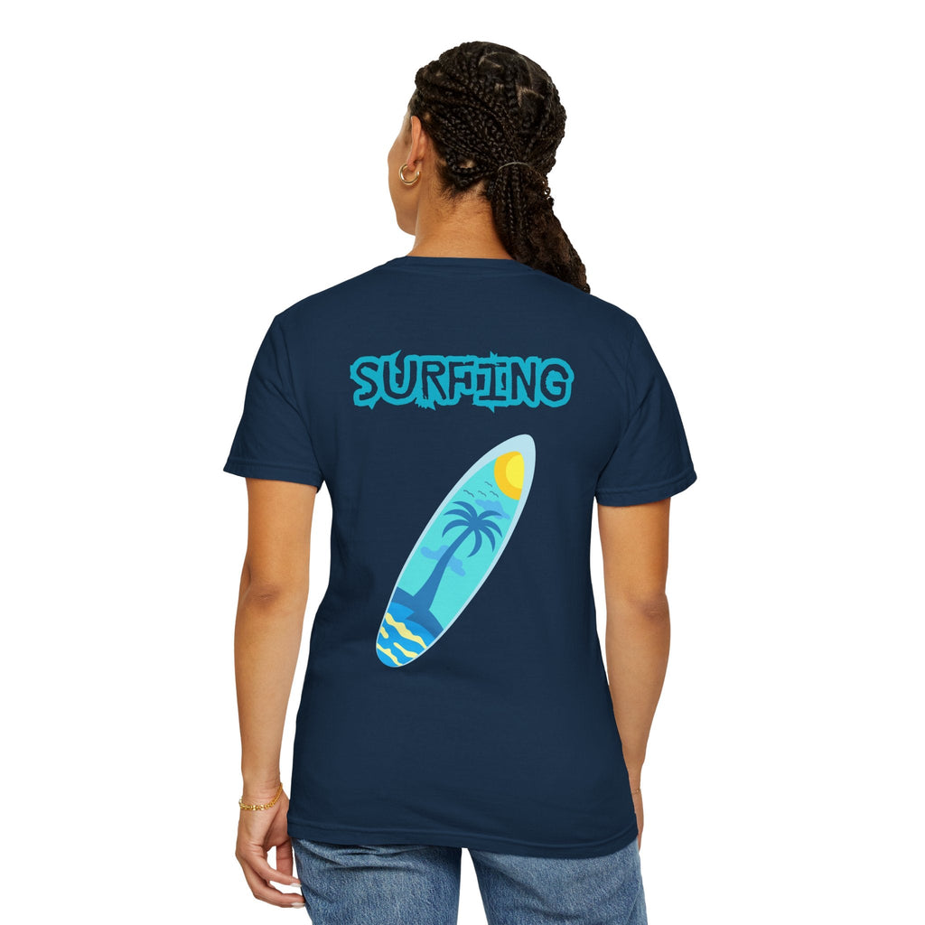 Surfing Graphic T-Shirt Tropical Surfboard Design - Etna Gift