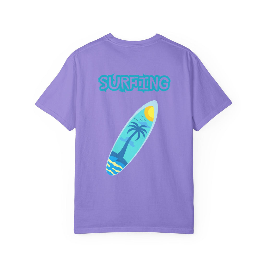 Surfing Graphic T-Shirt Tropical Surfboard Design - Etna Gift