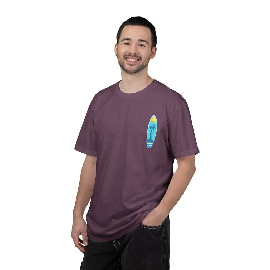 Surfing Graphic T-Shirt Tropical Surfboard Design - Etna Gift