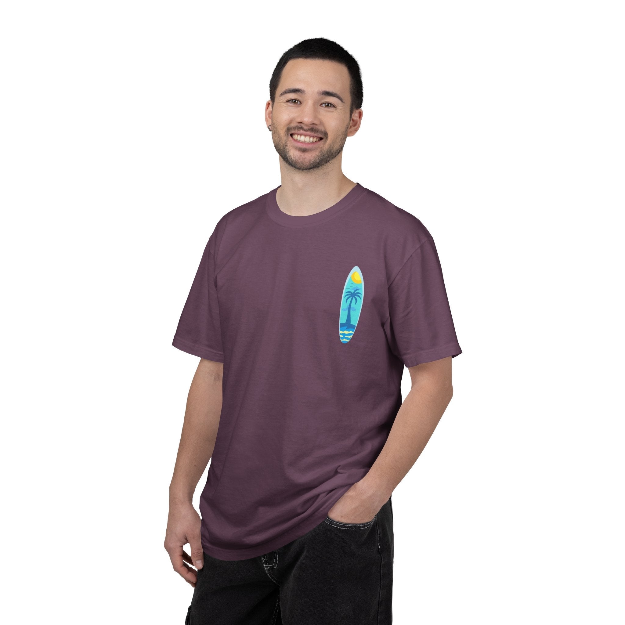 Surfing Graphic T-Shirt Tropical Surfboard Design - Etna Gift