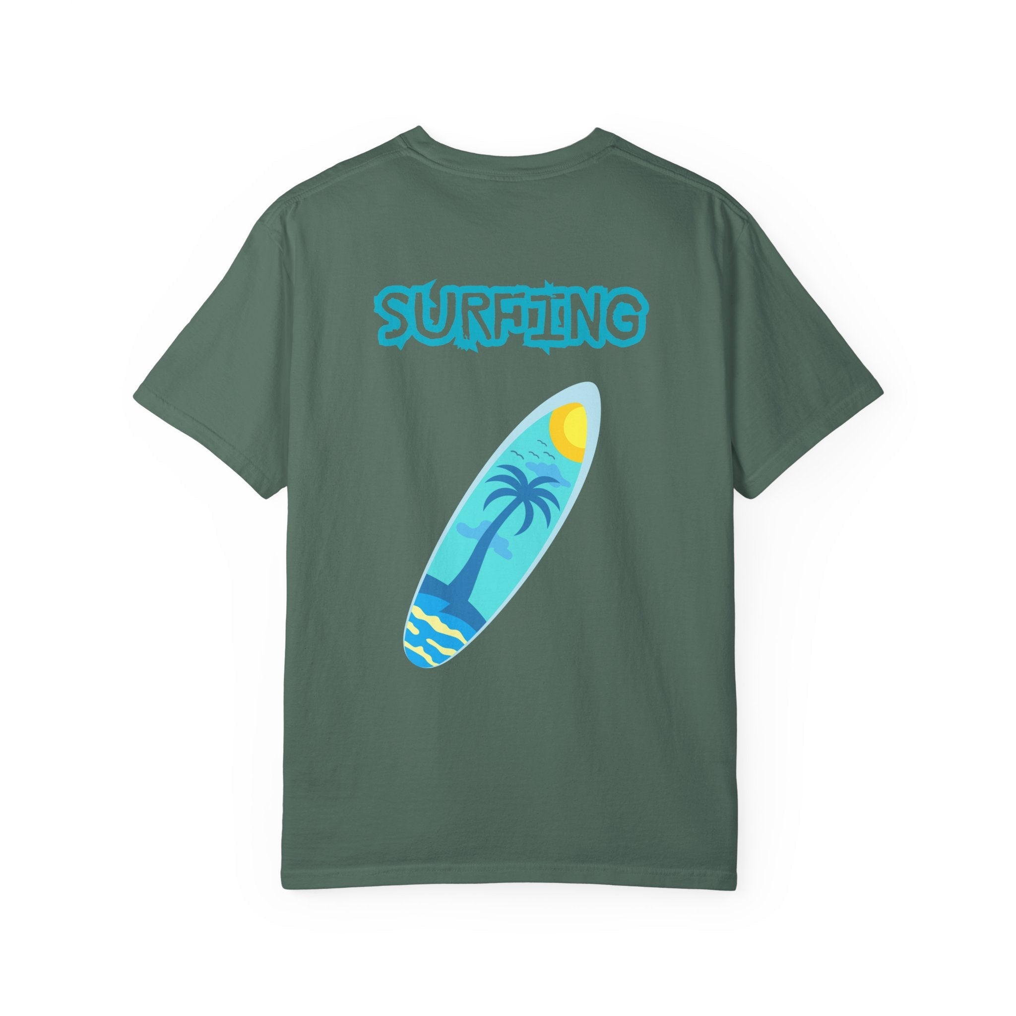 Surfing Graphic T-Shirt Tropical Surfboard Design - Etna Gift
