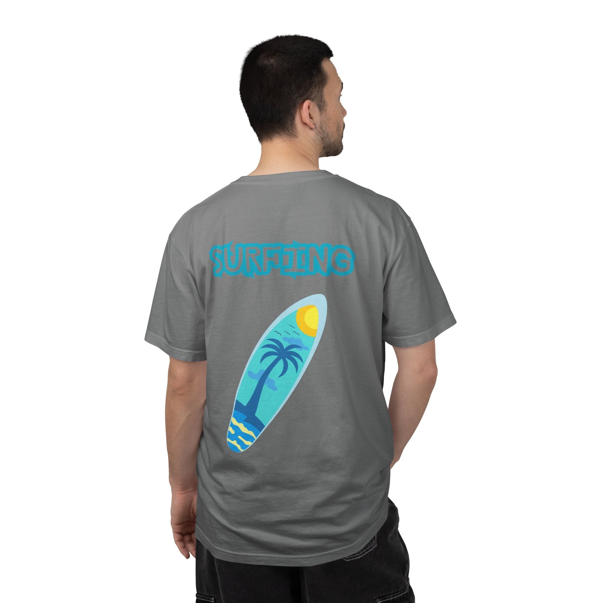 Surfing Graphic T-Shirt Tropical Surfboard Design - Etna Gift