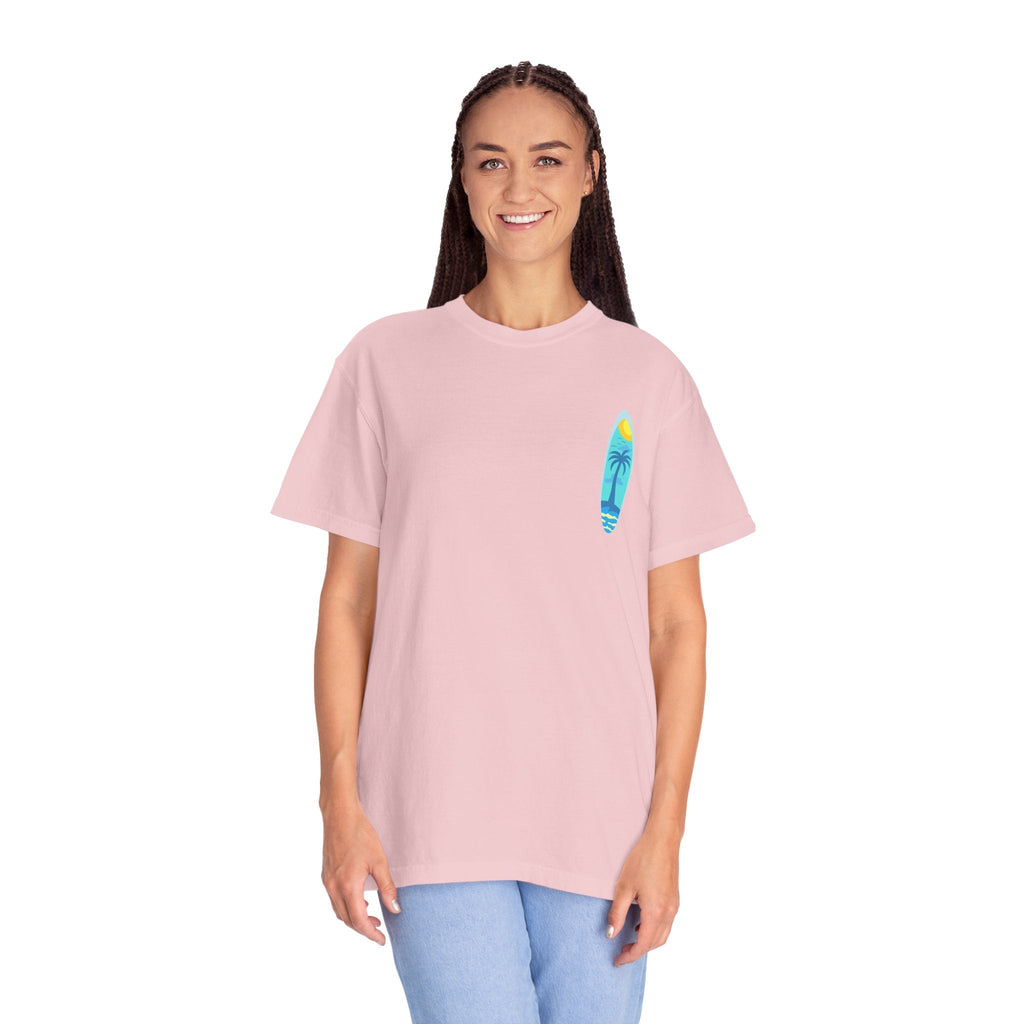 Surfing Graphic T-Shirt Tropical Surfboard Design - Etna Gift