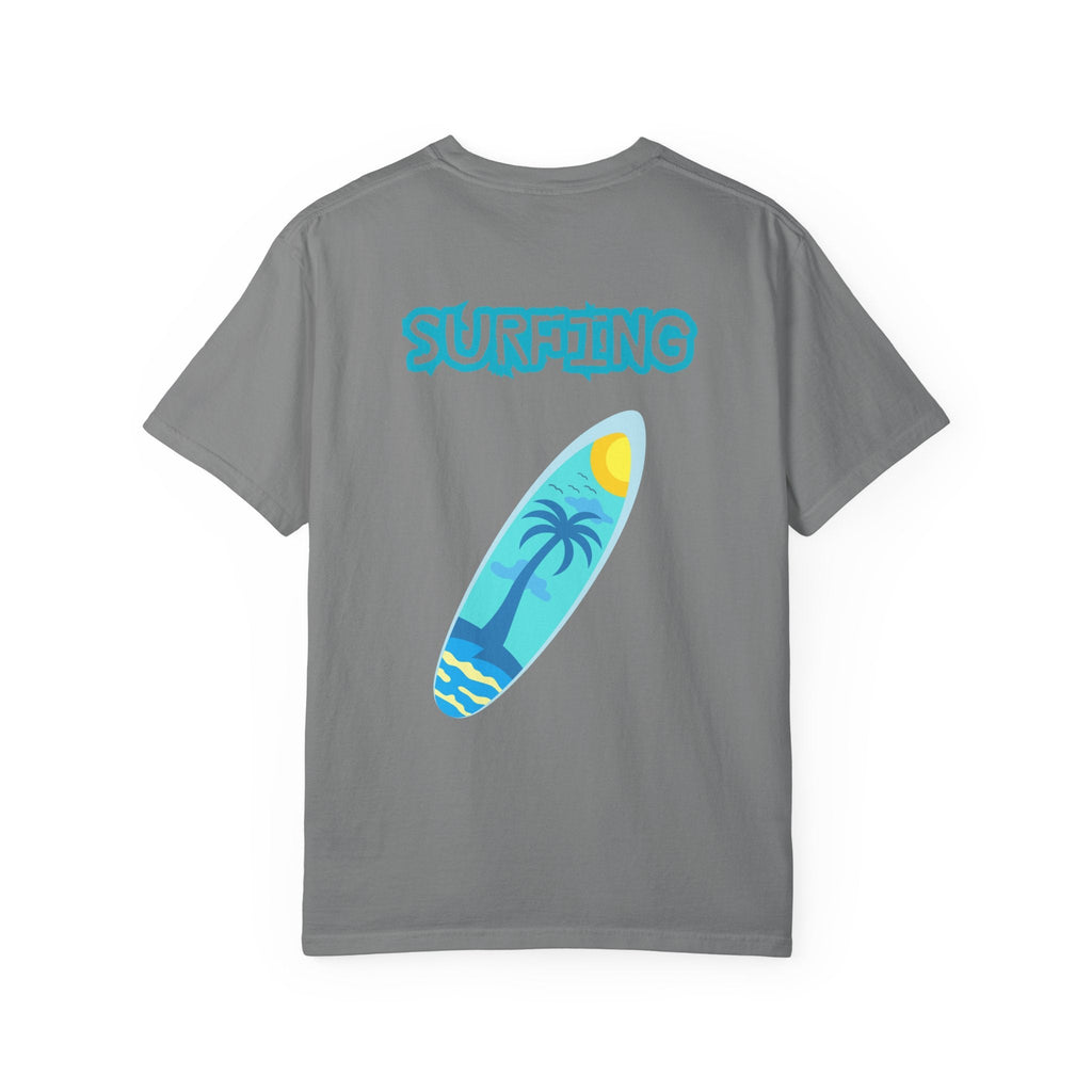 Surfing Graphic T-Shirt Tropical Surfboard Design - Etna Gift