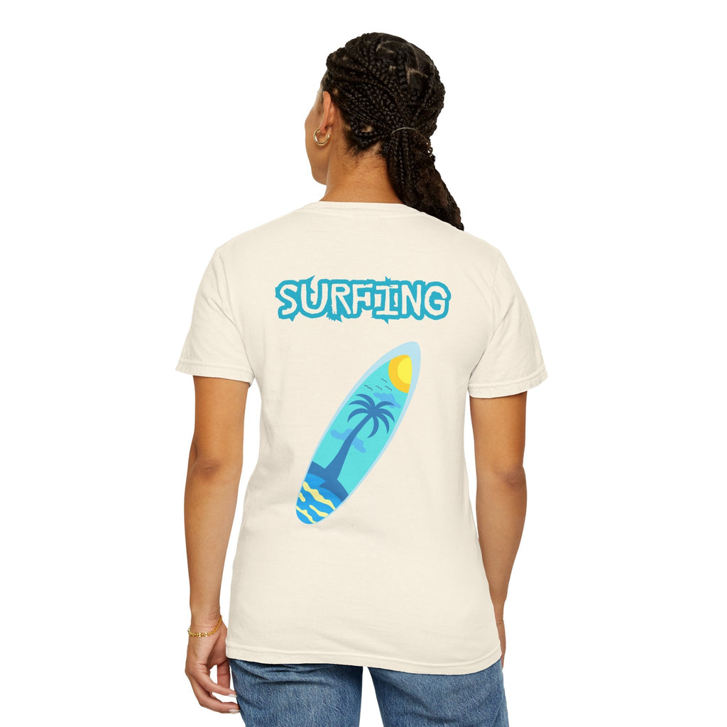 Surfing Graphic T-Shirt Tropical Surfboard Design - Etna Gift