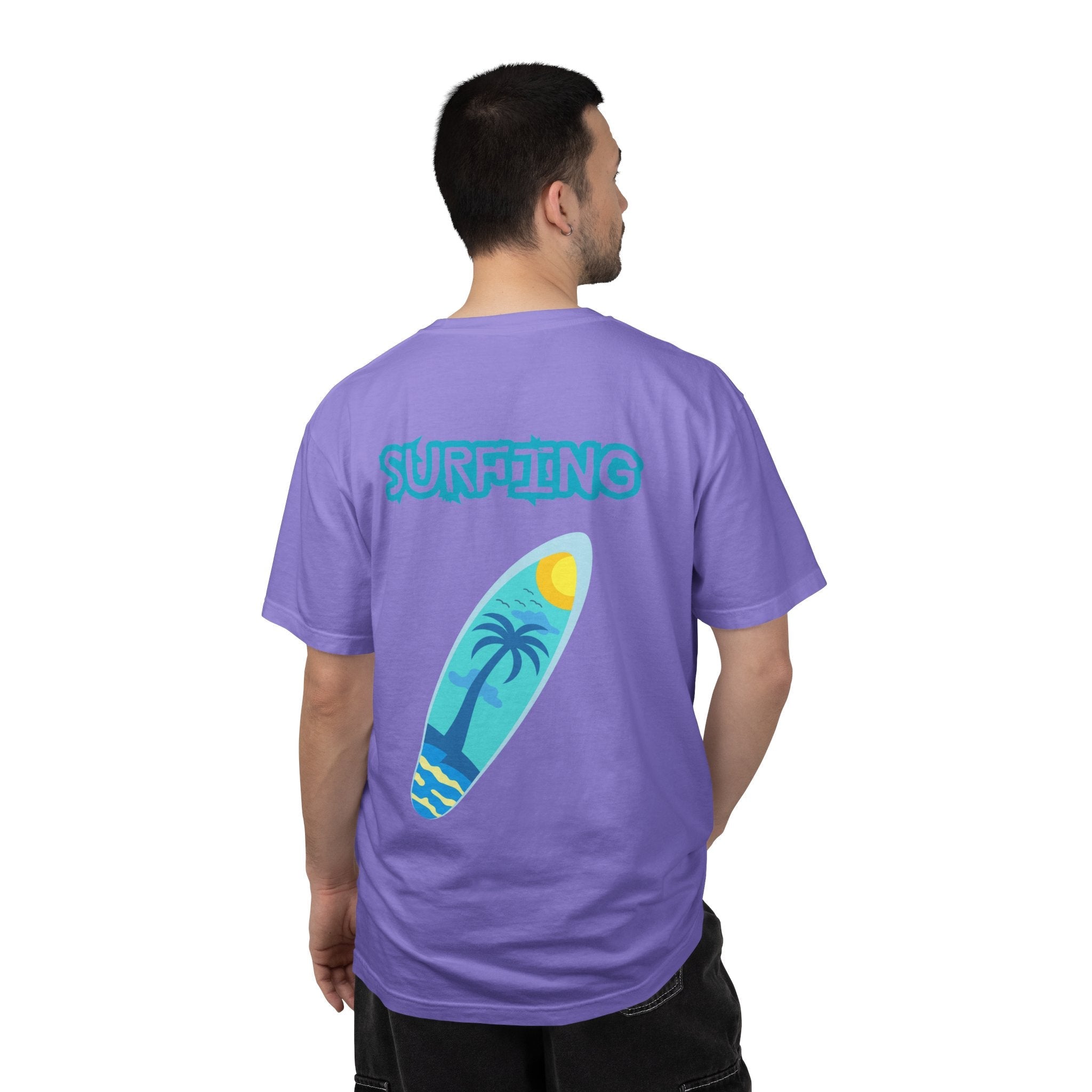 Surfing Graphic T-Shirt Tropical Surfboard Design - Etna Gift