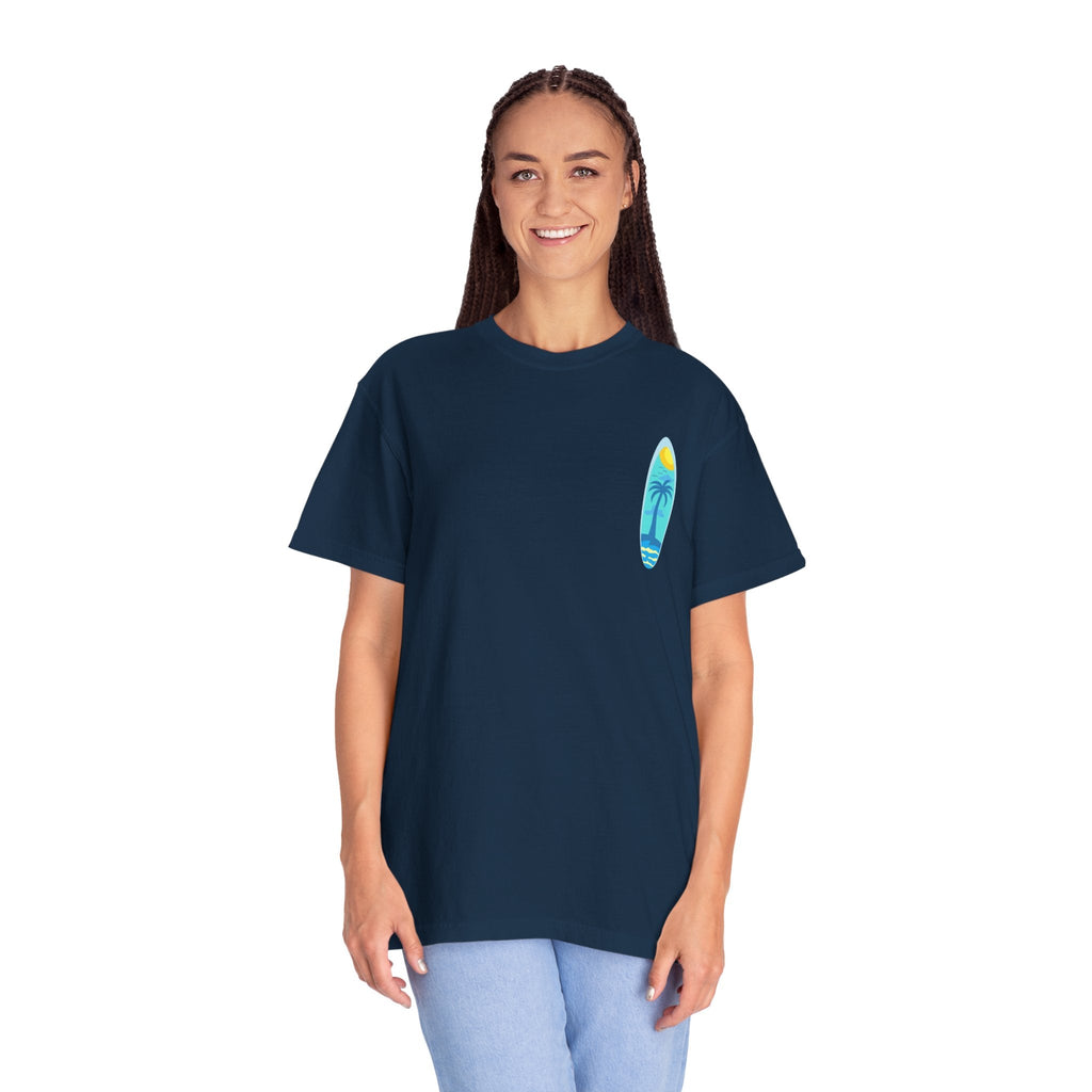Surfing Graphic T-Shirt Tropical Surfboard Design - Etna Gift