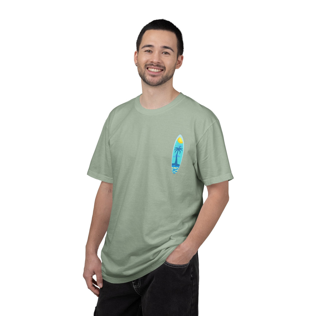 Surfing Graphic T-Shirt Tropical Surfboard Design - Etna Gift