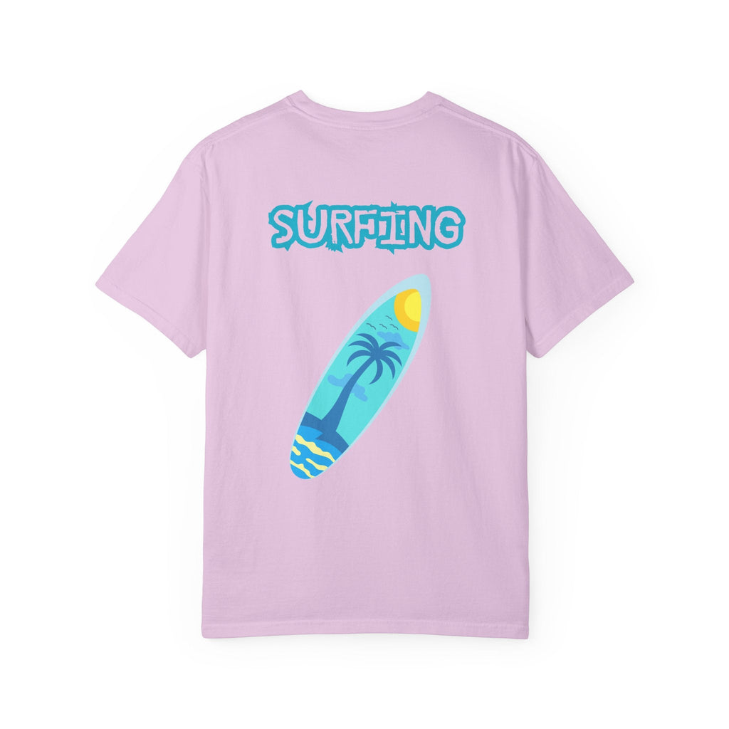 Surfing Graphic T-Shirt Tropical Surfboard Design - Etna Gift