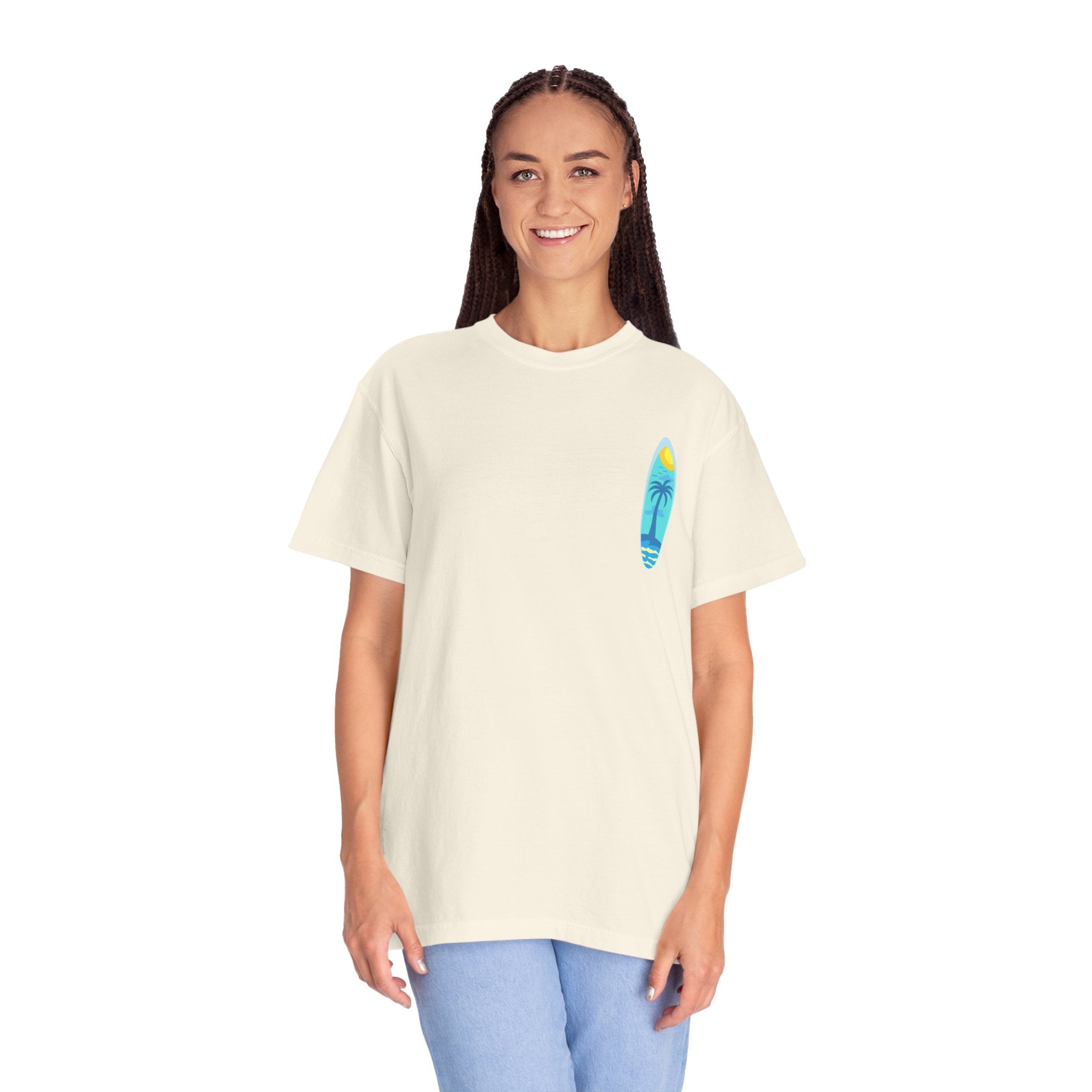 Surfing Graphic T-Shirt Tropical Surfboard Design - Etna Gift