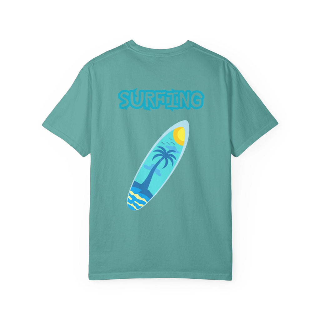 Surfing Graphic T-Shirt Tropical Surfboard Design - Etna Gift