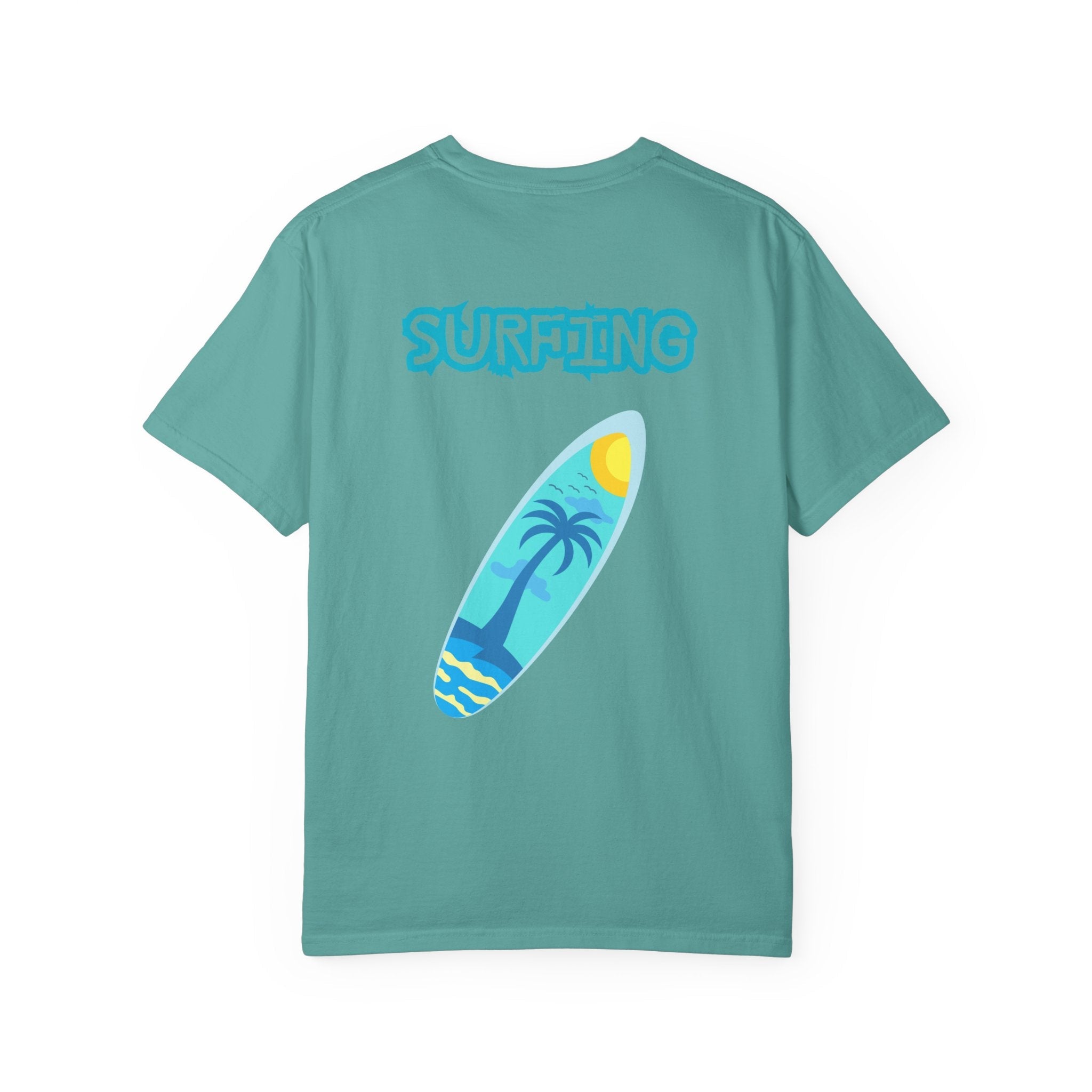 Surfing Graphic T-Shirt Tropical Surfboard Design - Etna Gift