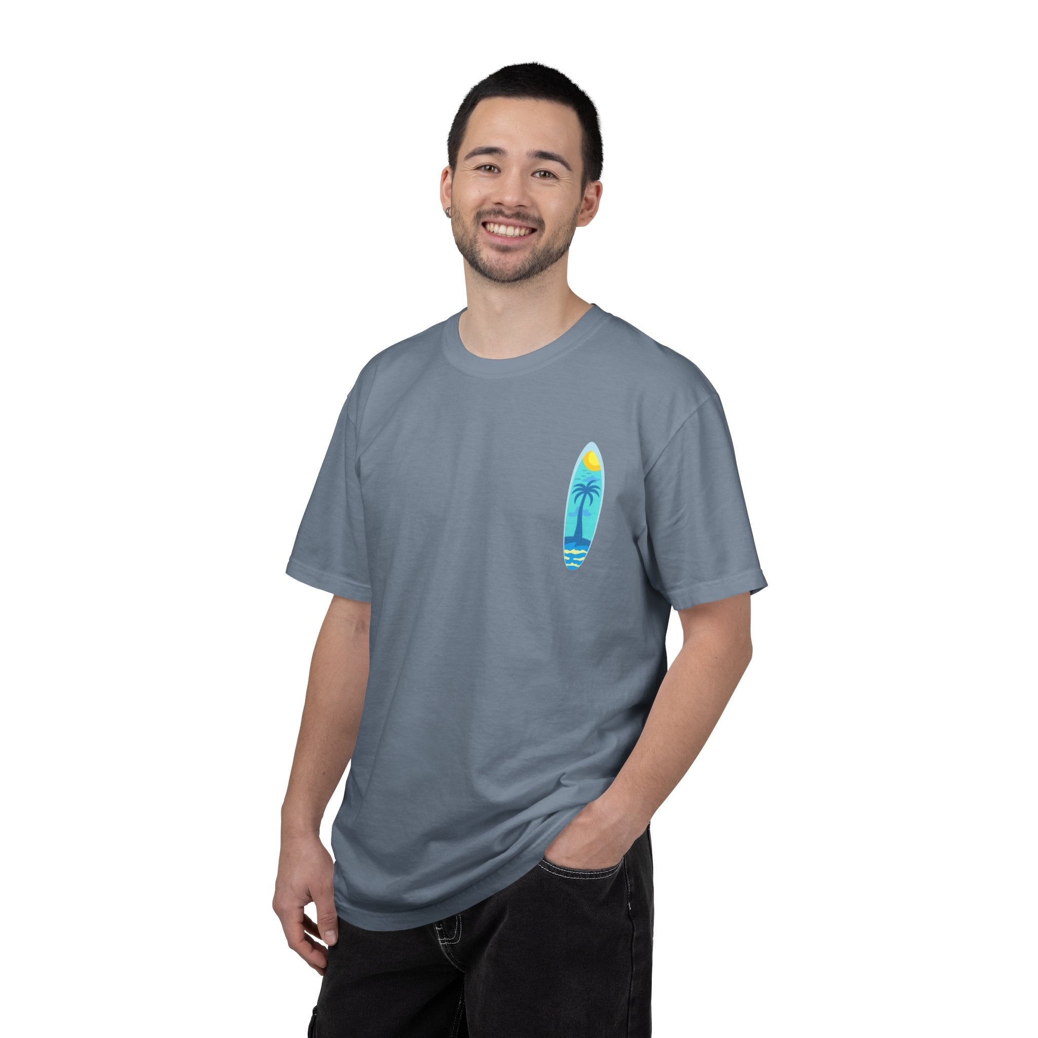 Surfing Graphic T-Shirt Tropical Surfboard Design - Etna Gift